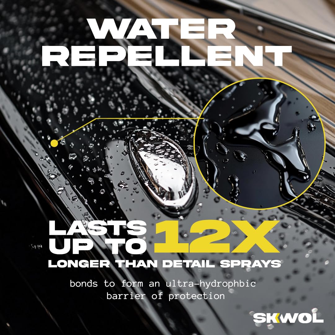 Premium SiO2 Ceramic Spray Sealant for Boats - Hydrophobic UV Protection & Long-Lasting Shine - Superior to Traditional Wax - Deck & Hull Protection - Ideal for Marine Cleaning & Maintenance
