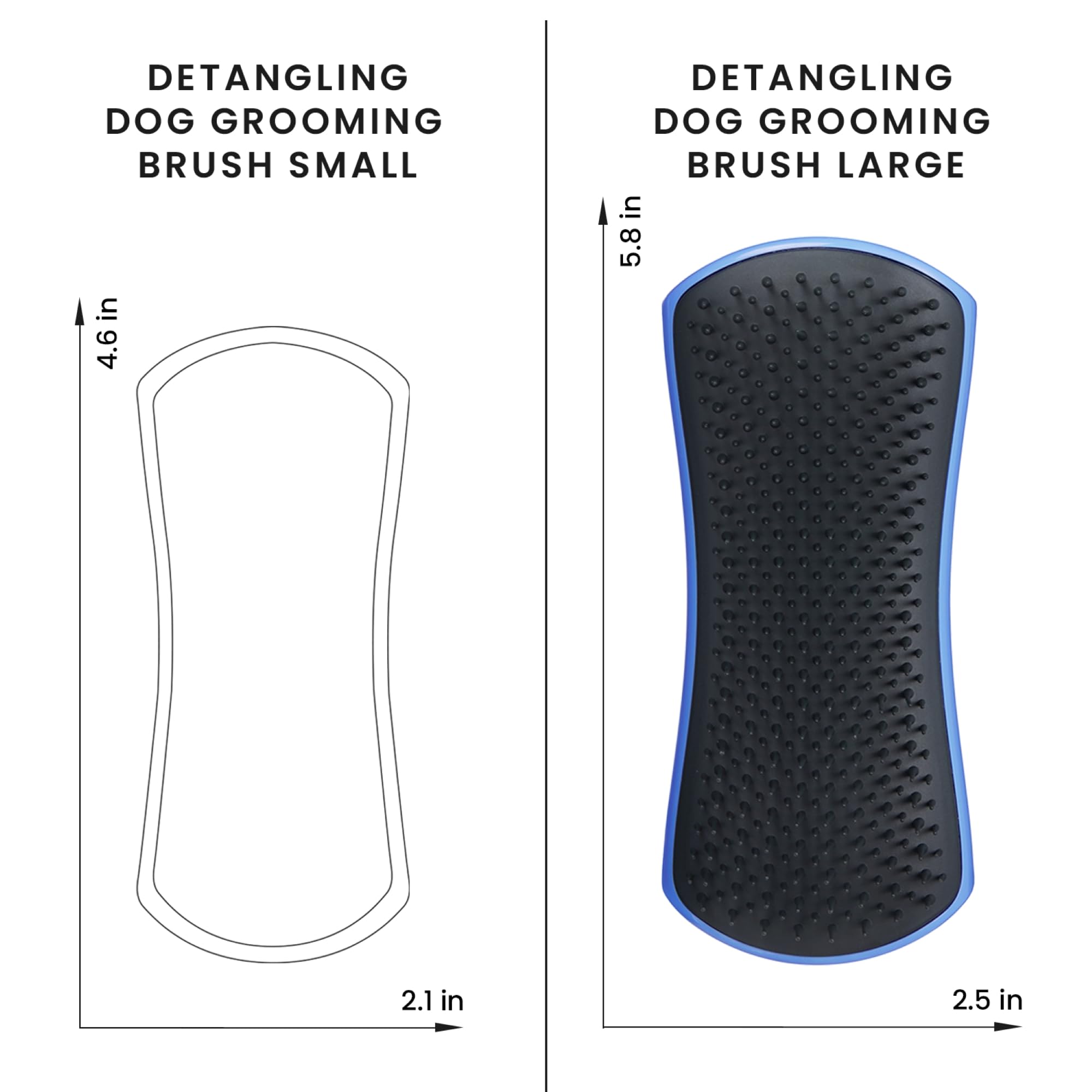 Tangle Teezer Pet Teezer Detangling Brush for Dogs - Gentle Grooming Brush for Wet & Dry Fur - Navy & Orange - Perfect for Bath Time, Shedding & Daily Brushing