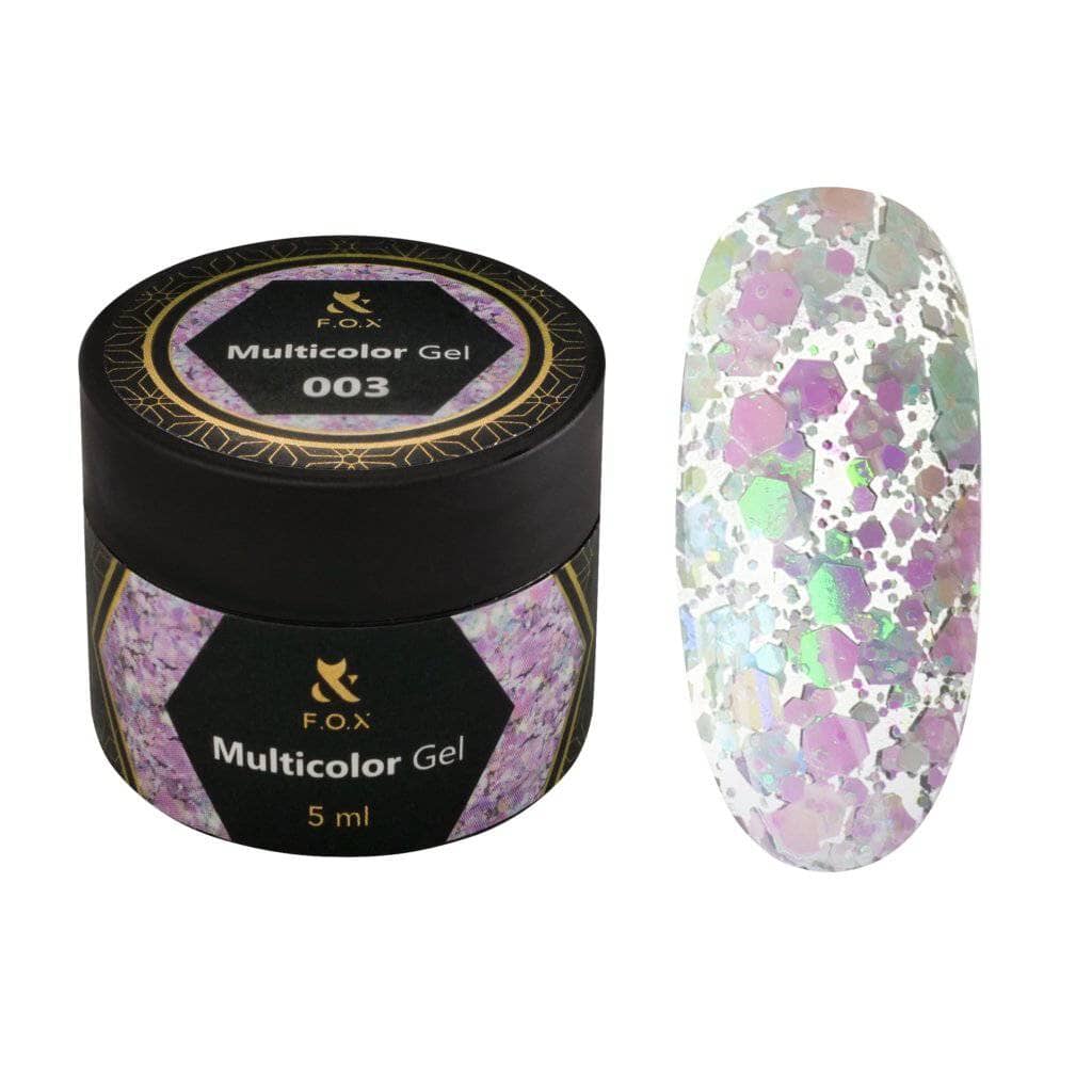 F.O.X Multicolor Gel 003 - Vibrant Nail Polish Set for Salon & Home Manicure | Long Lasting UV Gel Polish Kit for Nail Art Designs | Perfect for Parties, Weddings & Special Occasions