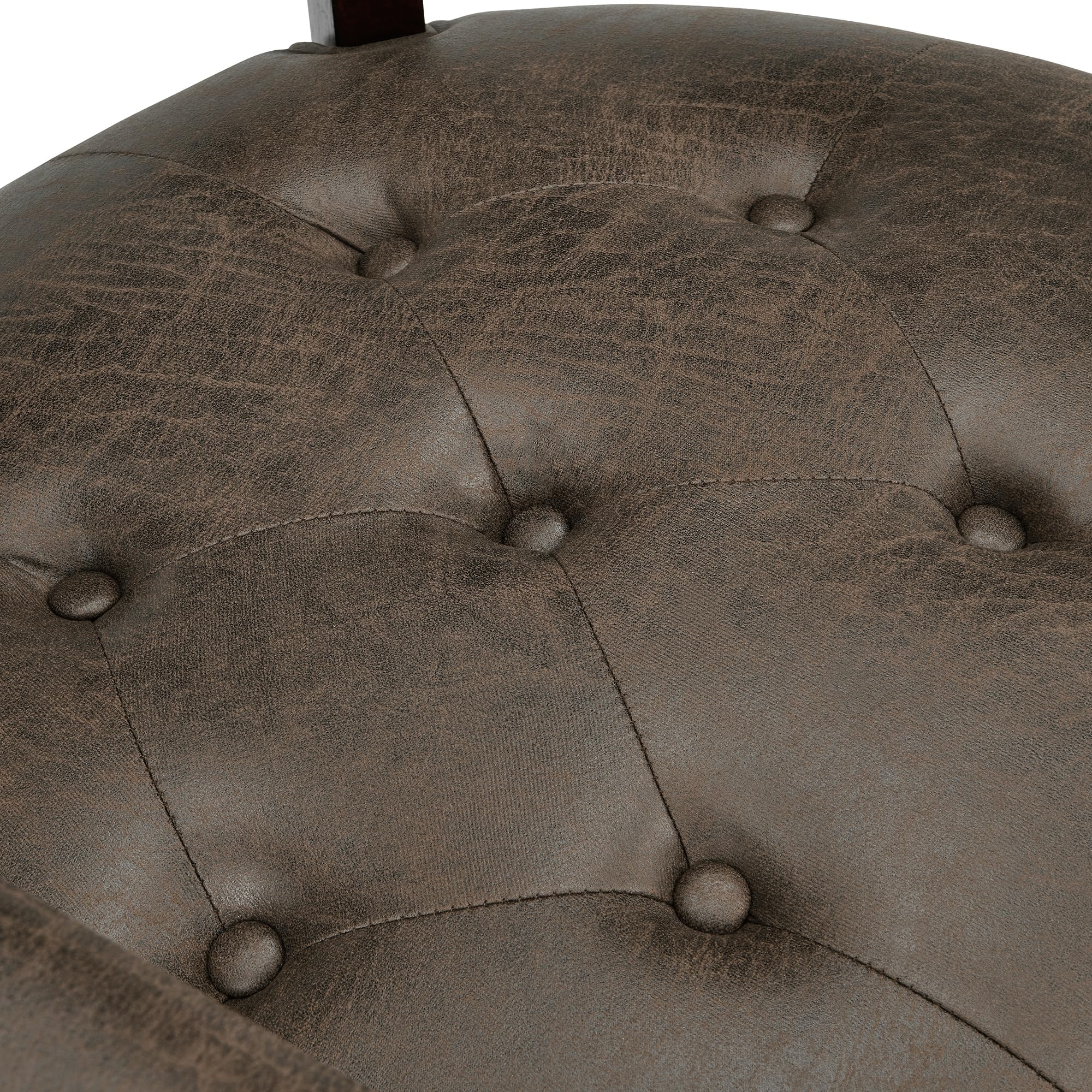 LEEMTORIG Rolling Dining Chairs with Arms - Espresso Wooden Captains Chairs with Casters for Kitchen, Poker Table, Office & Game Room - Dark Brown SY-318-DK - Perfect for Entertaining & Comfortable Seating
