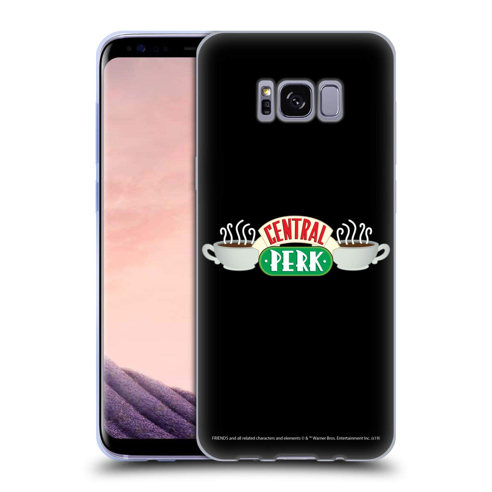 Friends TV Show Central Perk Logo Soft Gel Case for Samsung Galaxy S8 - Officially Licensed by Head Case Designs, Perfect for Fans and Daily Use