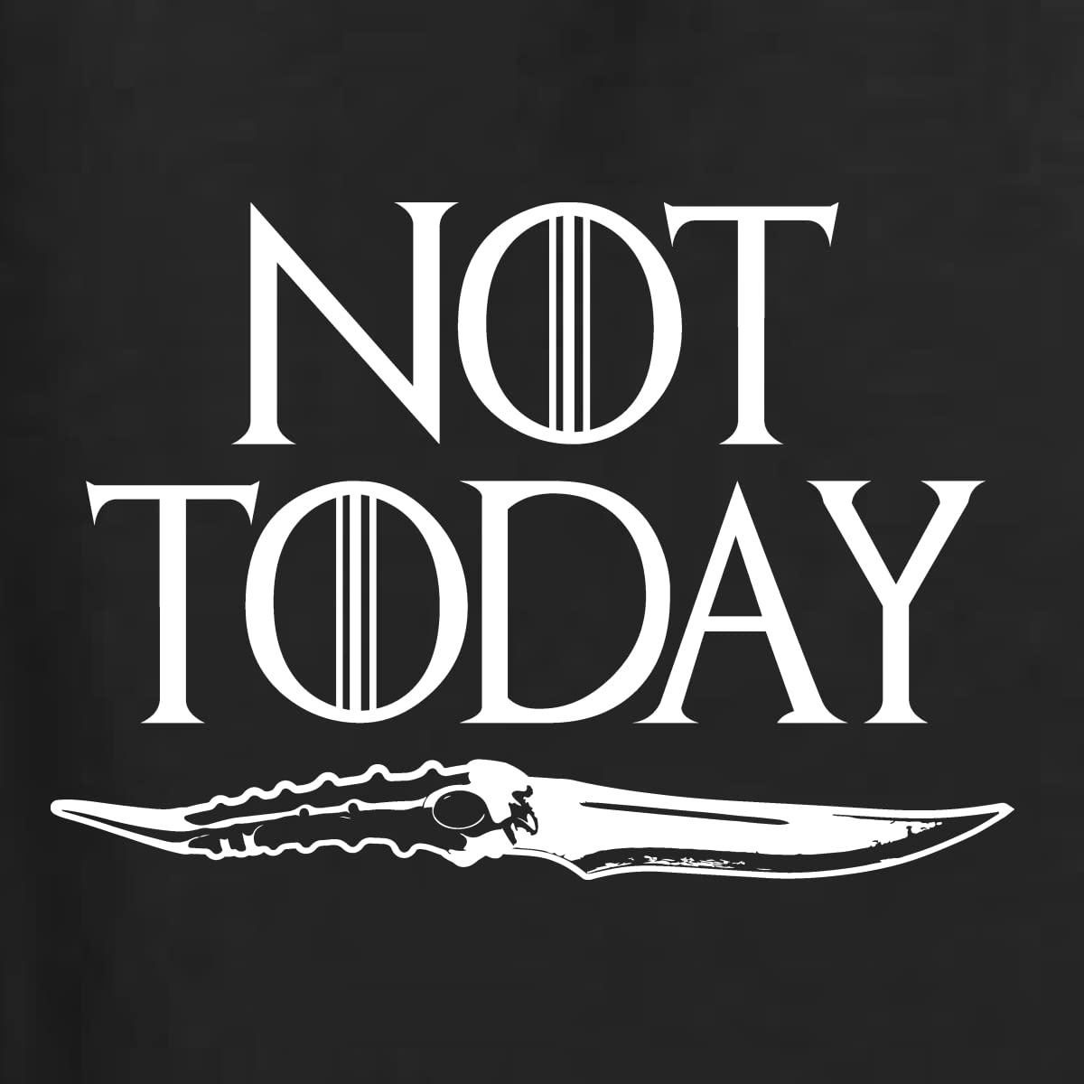 Arya Stark 'Not Today' Dagger Graphic Hoodie - Game of Thrones GoT Fan Merch Unisex Sweatshirt for Cosplay & Pop Culture Enthusiasts
