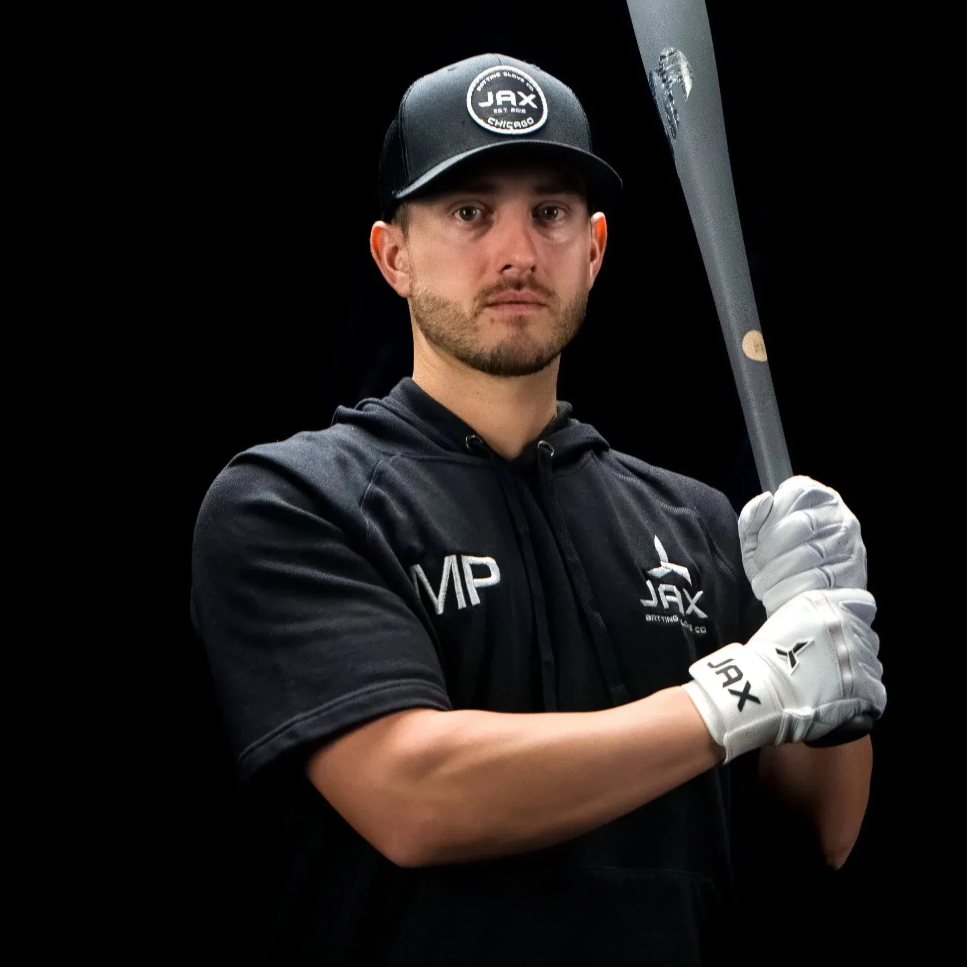 Jax Batting Gloves for Baseball & Softball | Platinum White Pro Cuff | Premium Leather Grip | Enhanced Wrist Support | Perfect for Training, Games & Outdoor Sports