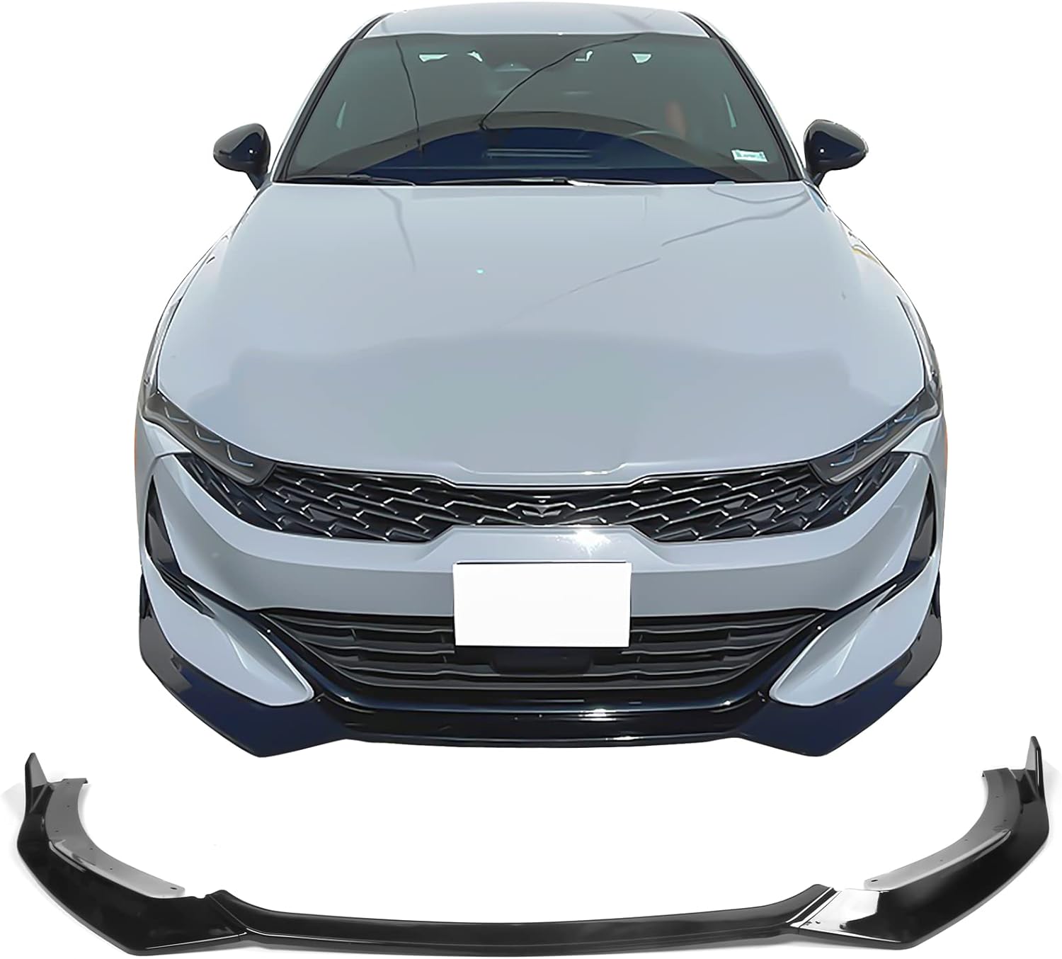 ADRO Front Bumper Lip for 2021-2024 Kia K5 GT Line - PP Material, Aggressive Style, Easy Installation - Perfect for Car Enthusiasts & Street Racing Upgrades