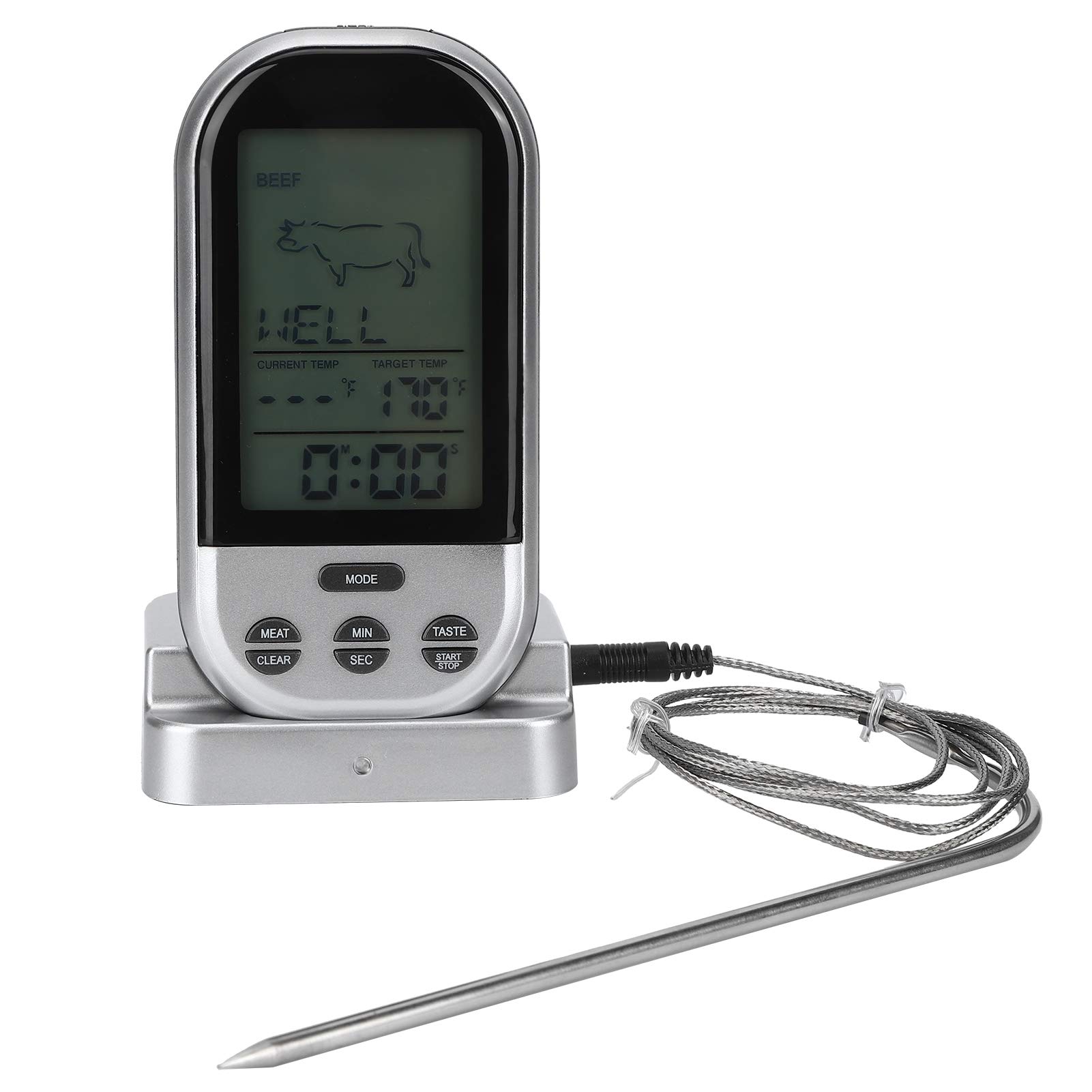 EVTSCAN Wireless Digital Meat Thermometer with Probe - Instant Read Food Thermometer for Grilling, BBQ, Smoking, Baking & Kitchen Cooking - Perfect for Steak, Turkey, Chicken & Home Chefs
