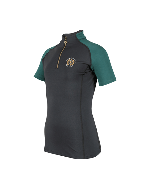 Aubrion Team Young Rider Short Sleeve Base Layer - Moisture Wicking Performance Shirt for Equestrian Riding & Training - Perfect for Horseback Riding, Show Jumping & Outdoor Sports