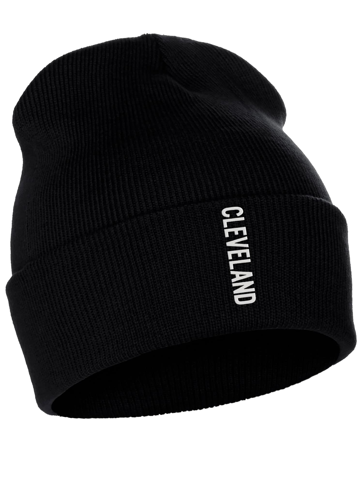 Daxton Vertical USA Cities Cuffed Beanie - Warm Winter Knit Hat for Men & Women - Skully Cap for Cold Weather - Perfect for Outdoor Activities, Skiing, and Urban Fashion