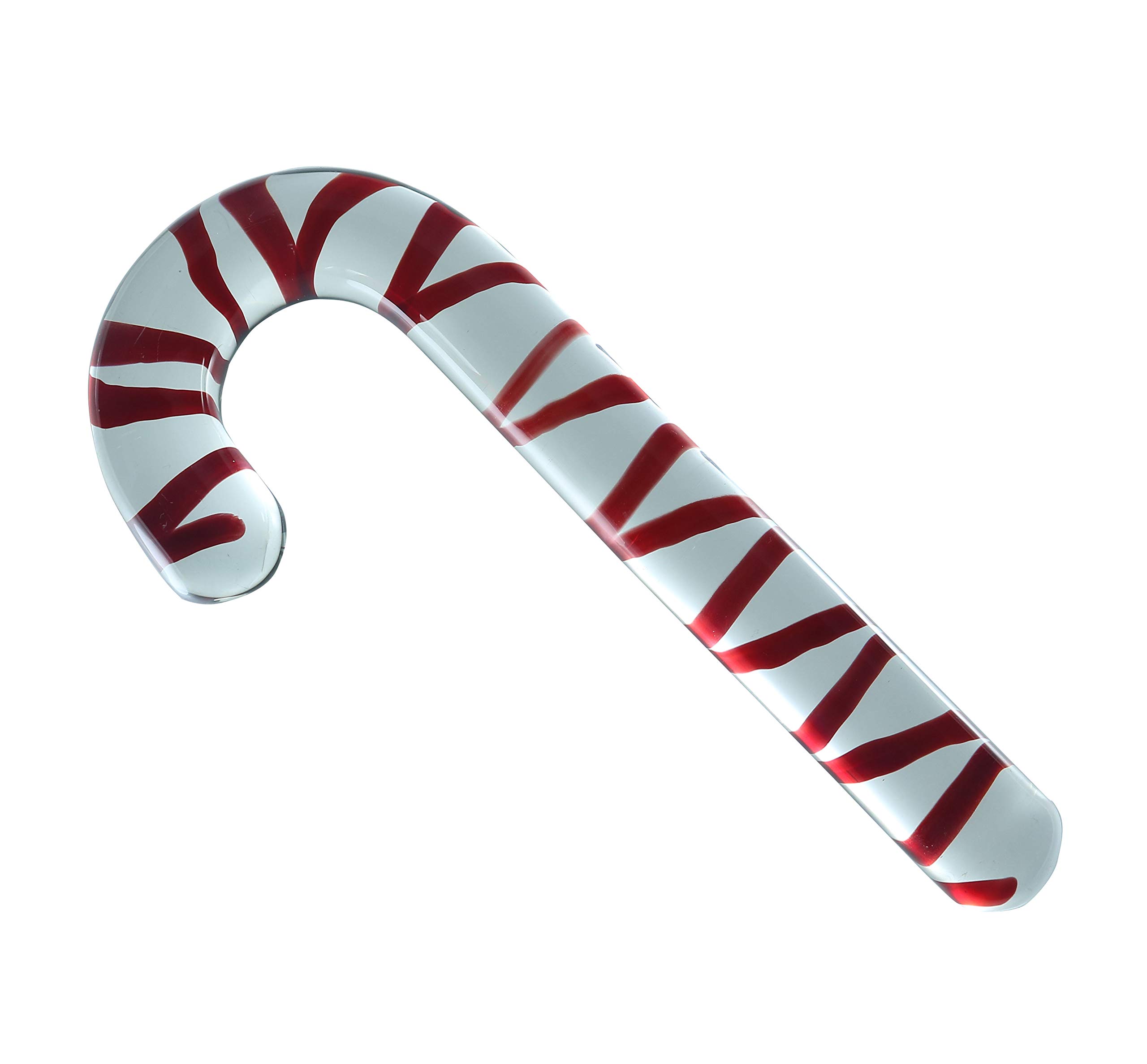 Glass Pleasure Wand - Candy Cane Design Adult Toy for Sensual Massage | Perfect for Couples Play & Solo Exploration | Discreet Packaging & Easy Clean