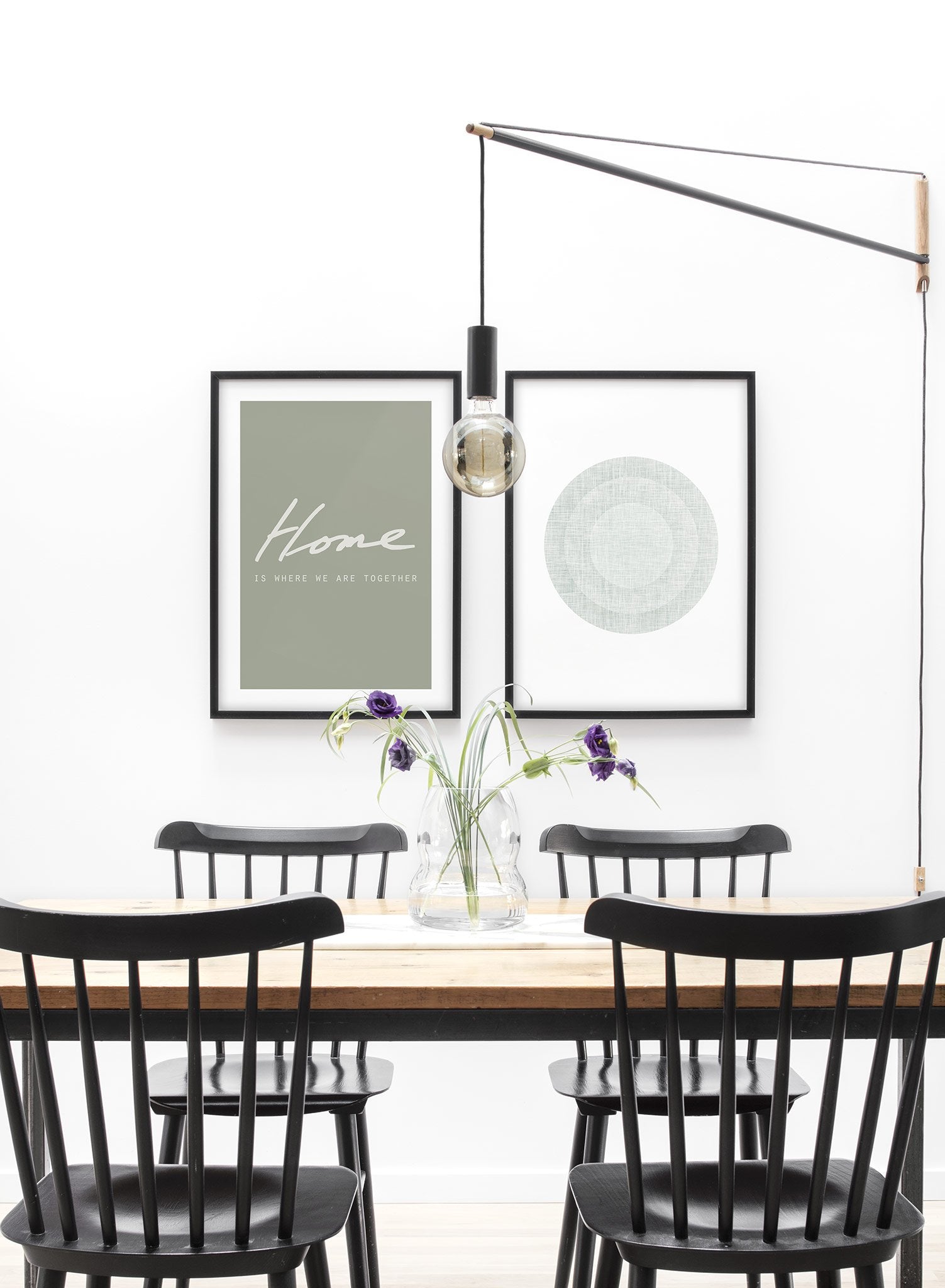 Home Is in Green - Inspirational Wall Art Poster for Living Room, Bedroom & Office Decor - Perfect for Home, Apartment & Workspace