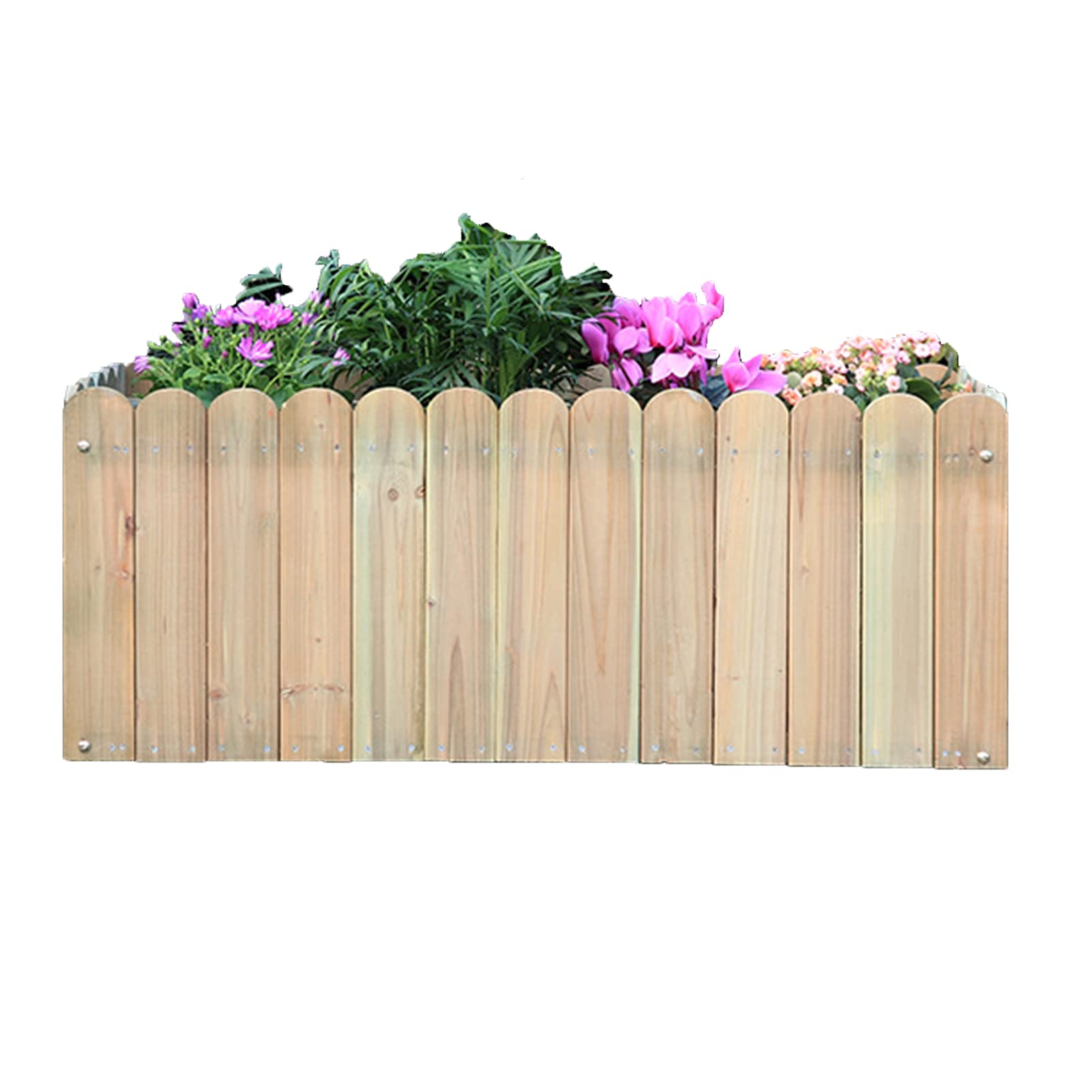 BAILR Large Rectangle Wooden Garden Bed - Breathable Plant Container Box for Growing Fresh Vegetables, Flowers, Herbs & Succulents - Perfect for Backyard, Patio, Balcony Gardening & Urban Farming