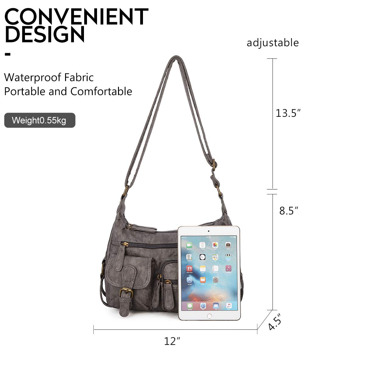 Angel Barcelo Women's PU Leather Crossbody Bag - Stylish Shoulder Purse for Daily Use