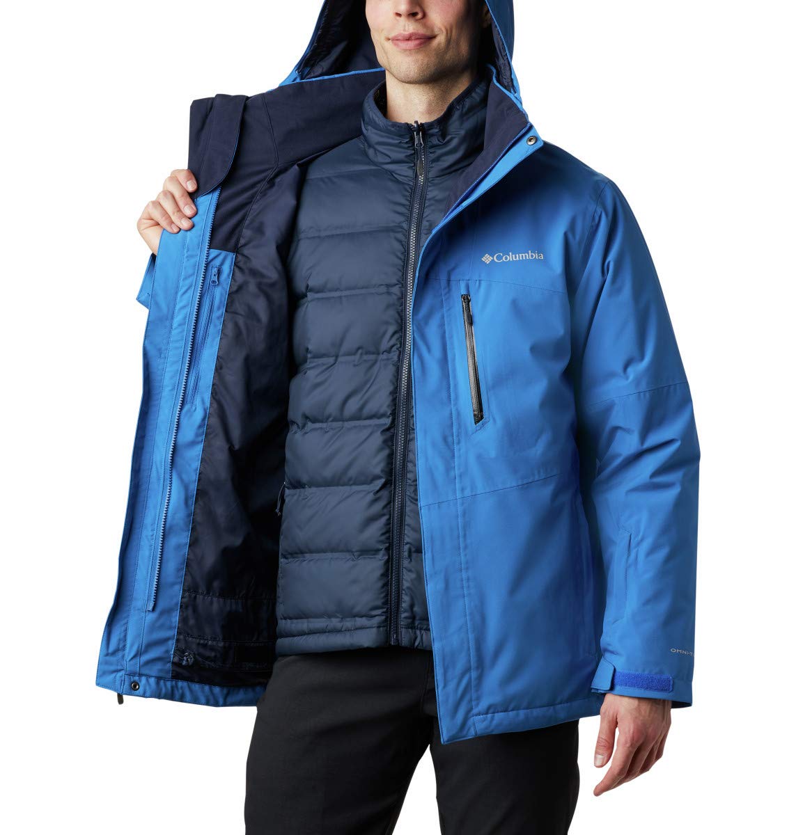 Columbia Men’s Wild Card Interchangeable Jacket - Waterproof, Windproof & Thermal Reflective Winter Coat for Outdoor Activities | Hiking, Skiing & Cold Weather Protection