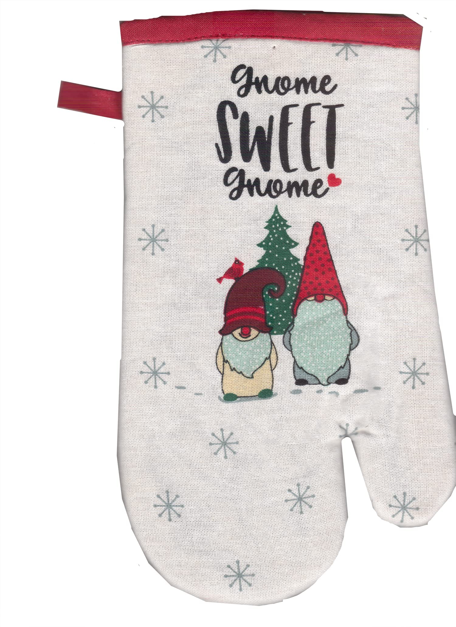 Christmas Gnome Kitchen Set - 2 Matching Towels, Oven Mitt & Potholder (4-Piece) | Holiday Home Decor & Festive Cooking Accessories for Baking, Hosting & Gift Giving