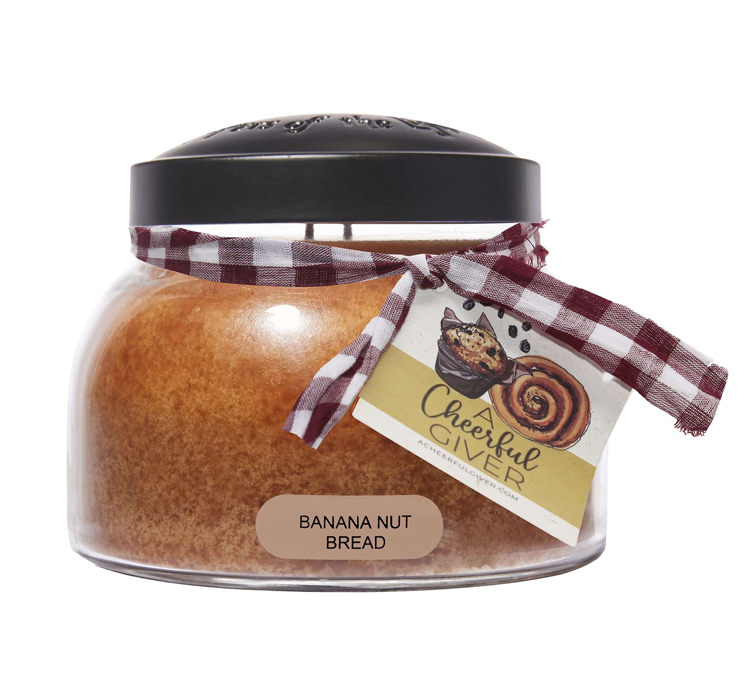 Banana Nut Bread Scented Candle 22oz - Handmade in USA with Glass Jar & Lid - Authentic Bakery Aroma for Home, Kitchen & Gift Giving - Perfect for Cozy Evenings & Holiday Decor