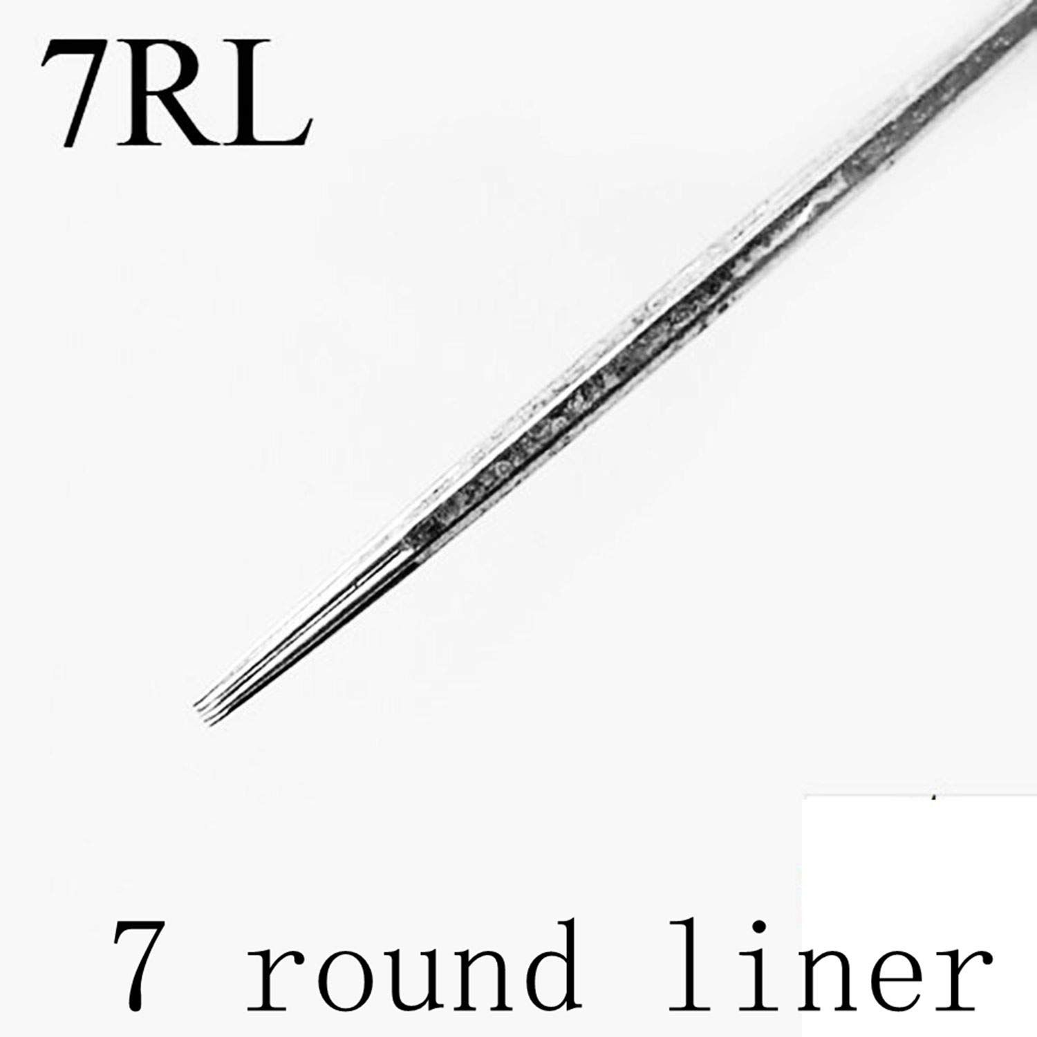 50pcs Disposable Tattoo Needles - Premium Bugpin 7RL Round Liner Needles for Professional Tattoo Artists | Ideal for Fine Line Work & Detailed Tattoo Designs