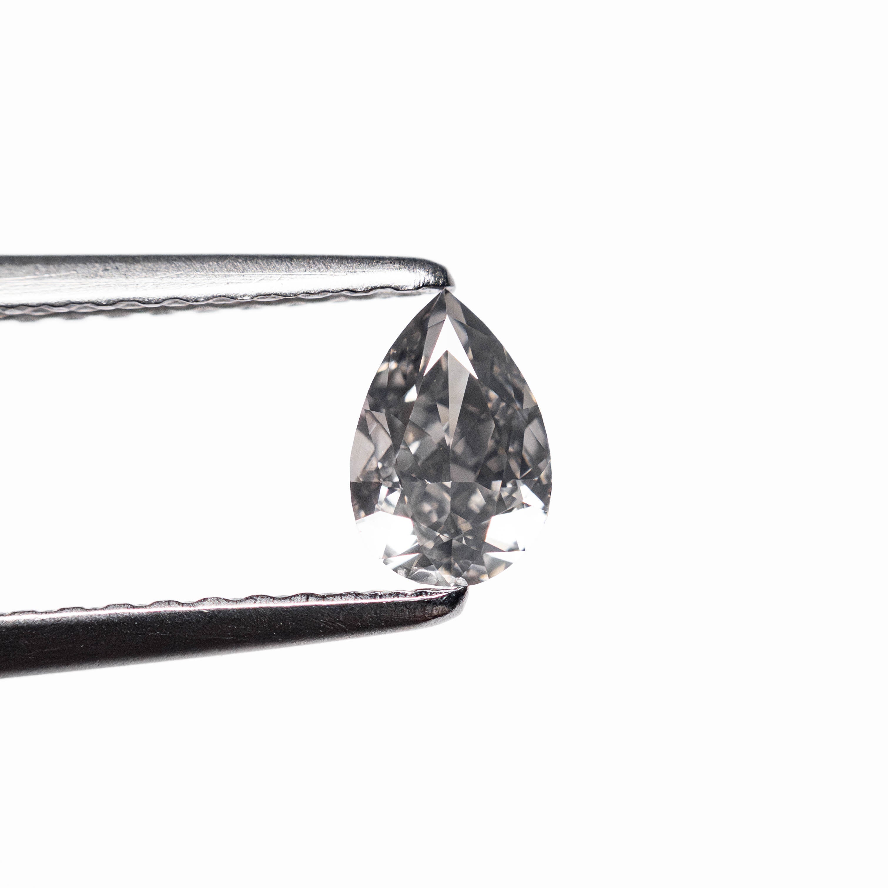 0.40ct Fancy Grey Pear Brilliant Cut Diamond - 5.57x3.75x2.60mm (19923) for Engagement Rings & Fine Jewelry