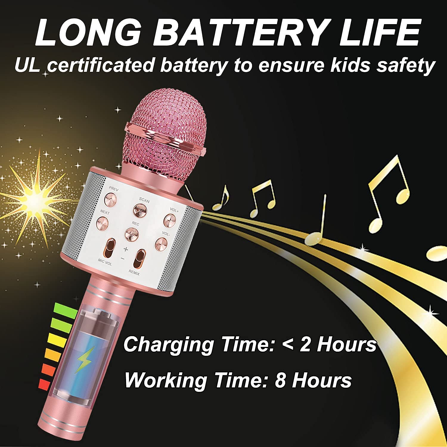 Best Kids Karaoke Microphone for Girls - Wireless Singing Toy Gift for Ages 3-10 | Perfect for Christmas, Birthday & Party Entertainment | Encourages Music Learning & Confidence Building