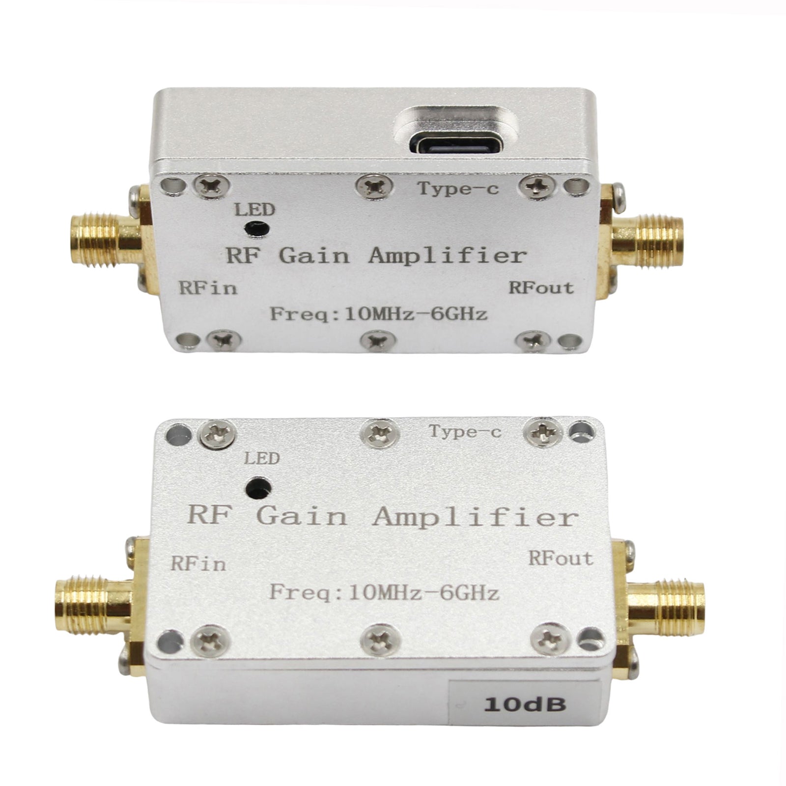 10M-6GHz RF Amplifier - 10dB/20dB/30dB/40dB High Gain Driver Receiver - Signal Booster for Ham Radio, Wireless Communication & Antenna Systems
