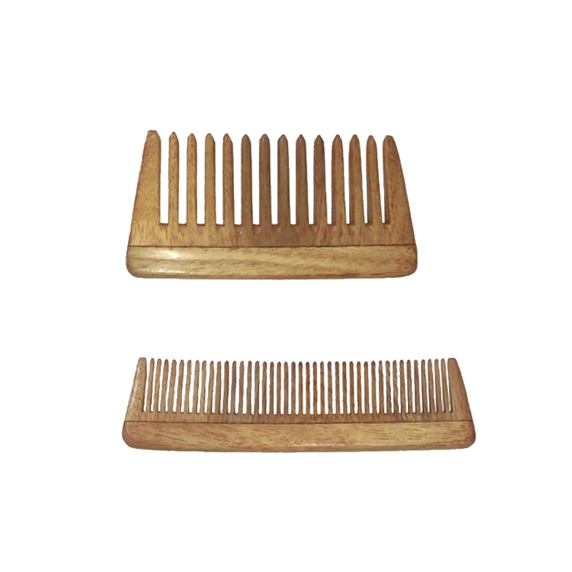 Ginni Innovations 2-Pack Neem Wood Combs for Babies & Kids - 4
