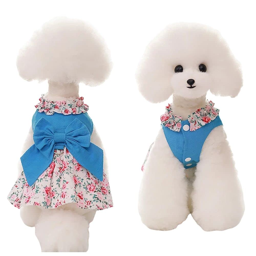 Elegant Lace Dog Dress with Leash Ring - Adjustable Pet Harness & Leash Set for Small to Large Dogs (XL) - Perfect for Weddings, Parties & Outdoor Adventures