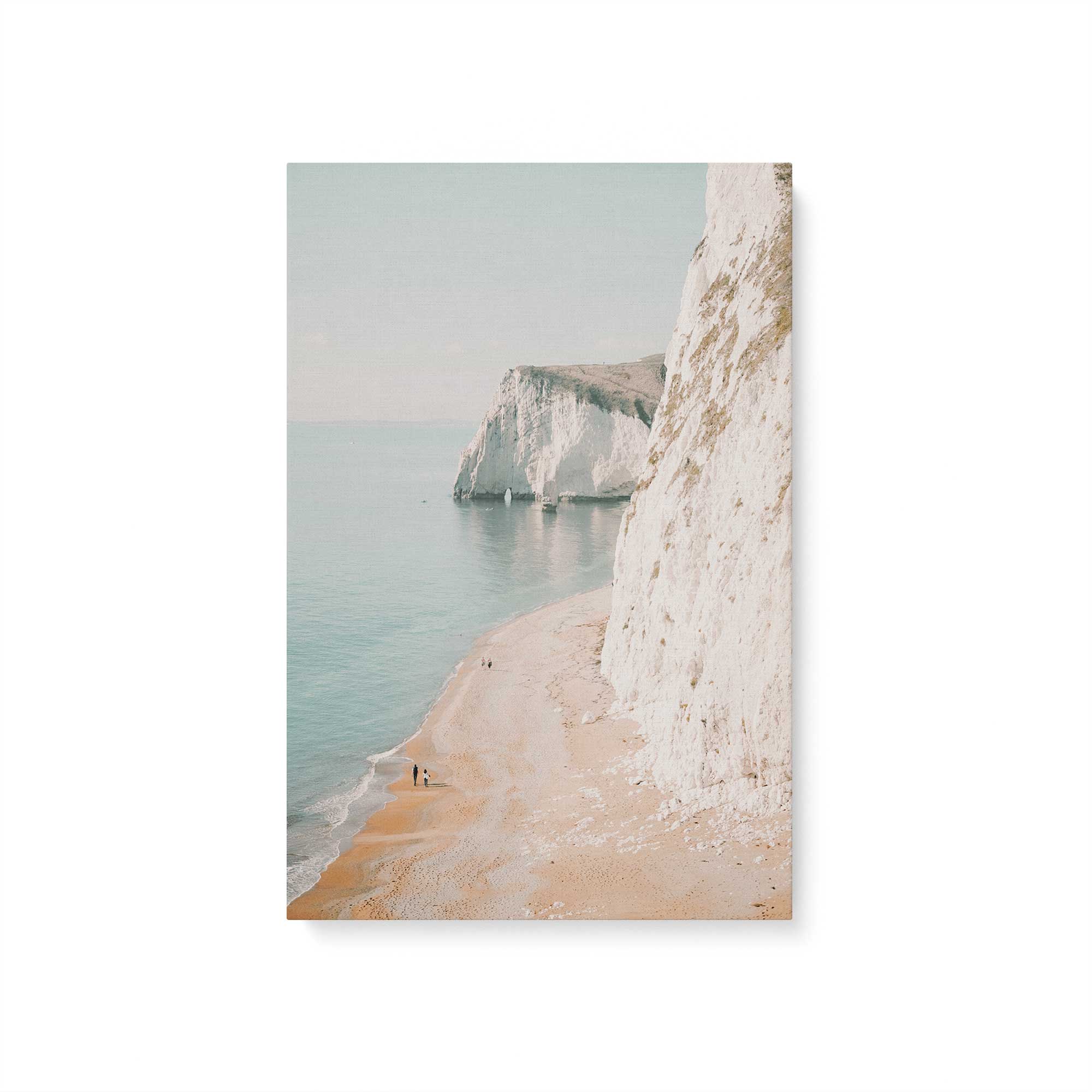 Coastal Cliffside Walk Canvas Wall Art Print - Stunning Beach Landscape Painting for Living Room, Bedroom & Office Decor