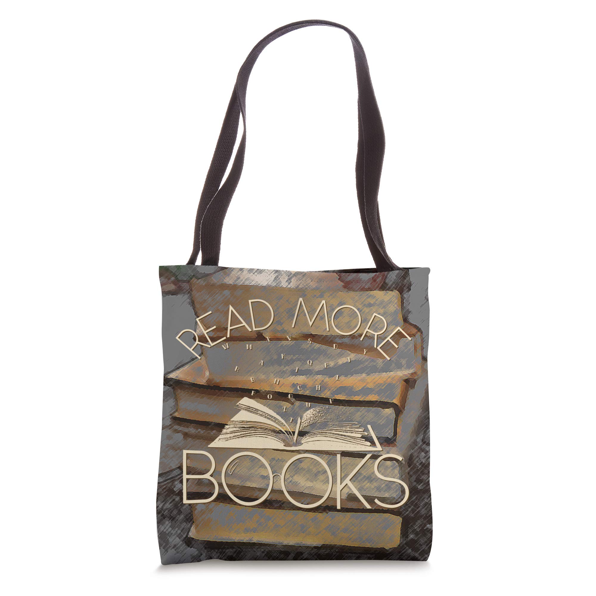 Stylish Read More Books Tote Bag - Durable Canvas Book Lover Gift for Women & Men - Perfect for Library, Bookstore & Everyday Use