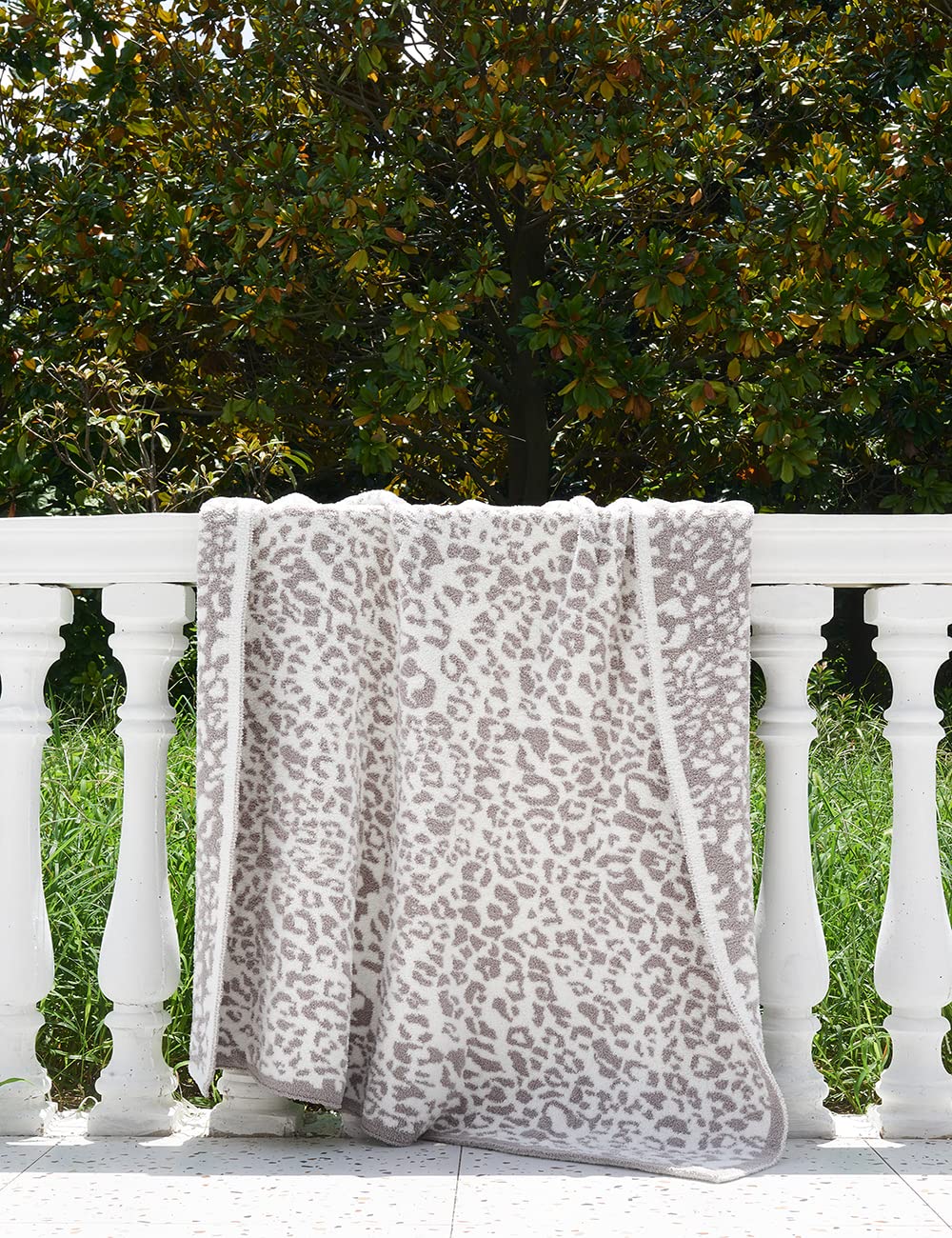 100% Polyester Microfiber Fluffy Leopard Print Knitted Blanket - Super Soft Cozy Lightweight Throw Blanket for Baby (30