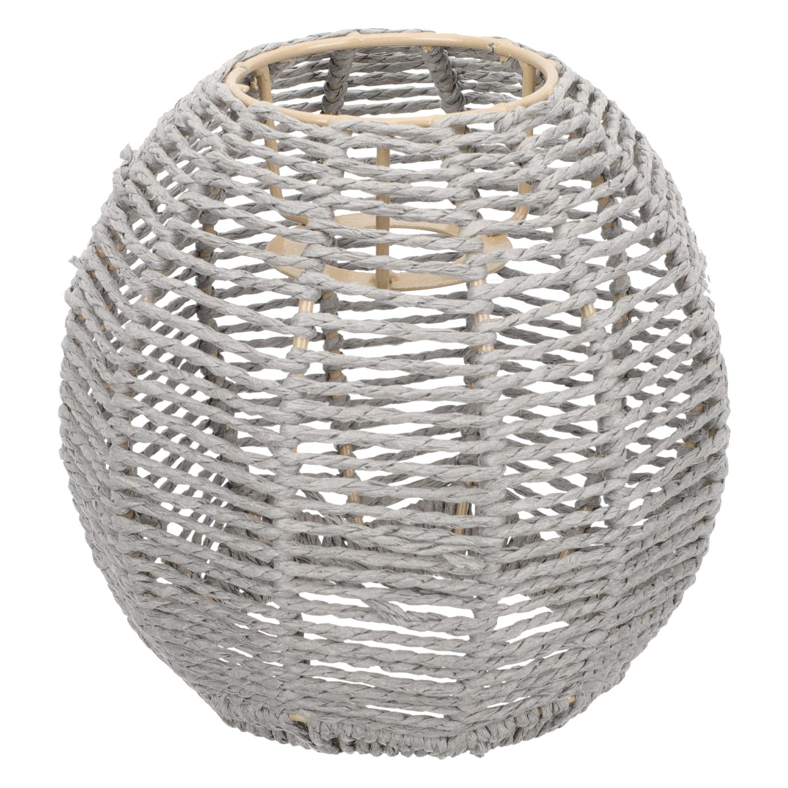 DOITOOL Wicker Lamp Shade - Handwoven Rattan Pendant Light Fixture Cover for Ceiling, Living Room, Bedroom & Restaurant Decor | Natural Boho Home Lighting (XH22-009) | Perfect for Cozy Ambiance, Farmhouse Style & Indoor Decoration