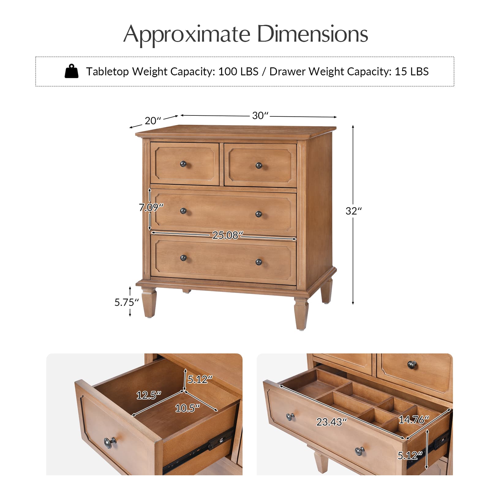 Isidro Accent Chest of Drawers with USB Charging Station - Modern Bedroom Dresser with 3 Drawers & Built-in Power Outlets - Perfect for Bedside Storage & Device Charging in Home, Office or Dorm Room