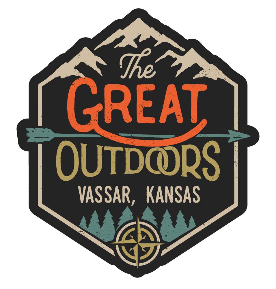 Vassar Kansas The Great Outdoors Design 4-Inch Refrigerator Magnet - Perfect for Fridge, Office, Home Decor & Travel Souvenirs