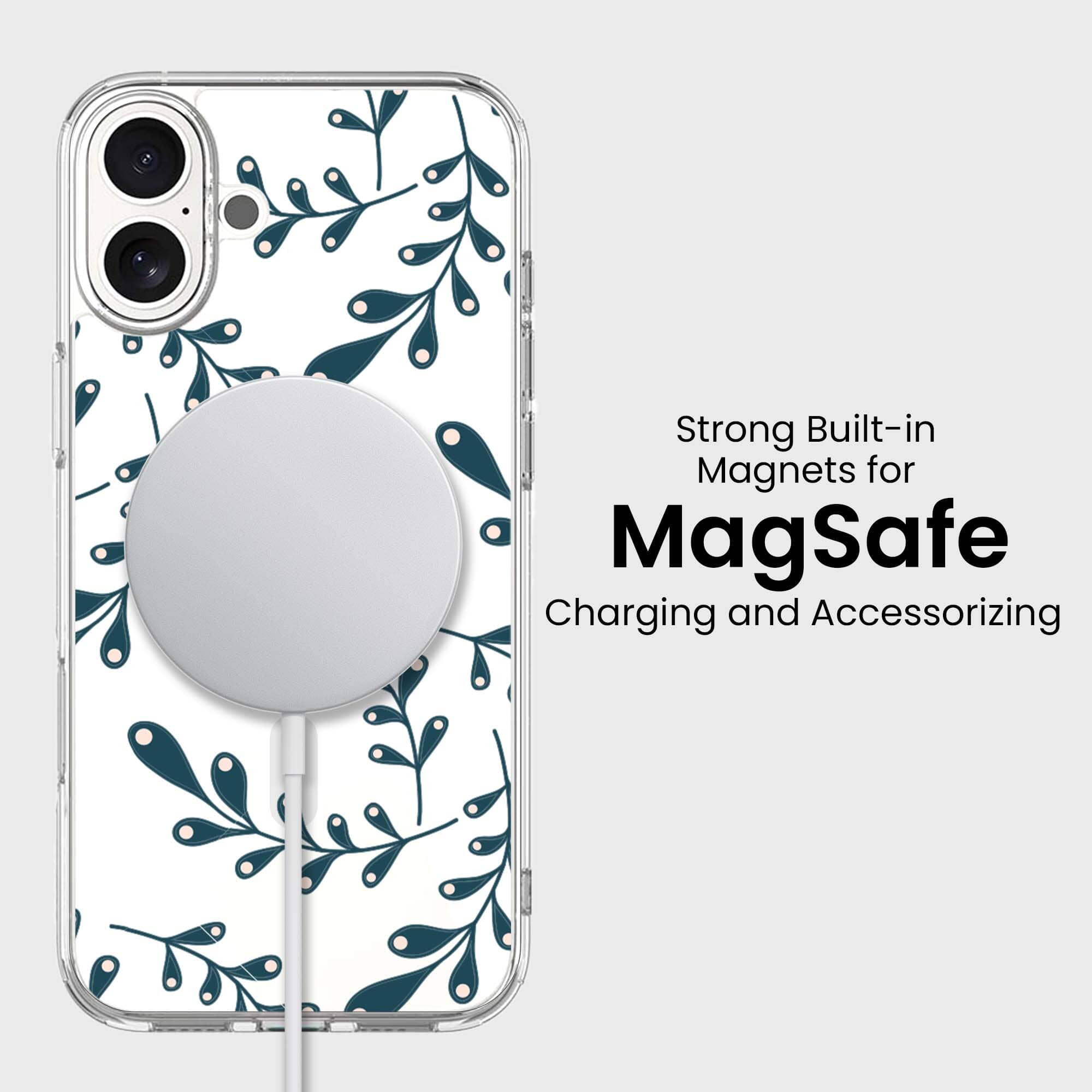 iPhone 16 Clear Protective Case with Lullaby Design - Slim Fit, Scratch Resistant Cover for Everyday Use, Perfect for Work, Travel & Home Protection