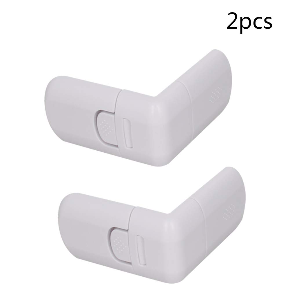 Baby Proofing Safety Locks - 2 Pack White ABS Plastic Multi-Use Adhesive Straps (68mm/2.68