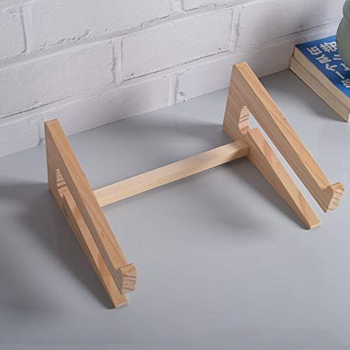Ergonomic Wooden Laptop Stand - Adjustable Vertical Notebook Holder for MacBook Air/Pro, Chromebook, HP, Dell, Acer & More - Perfect for Home Office, Workspace & Standing Desk Setup