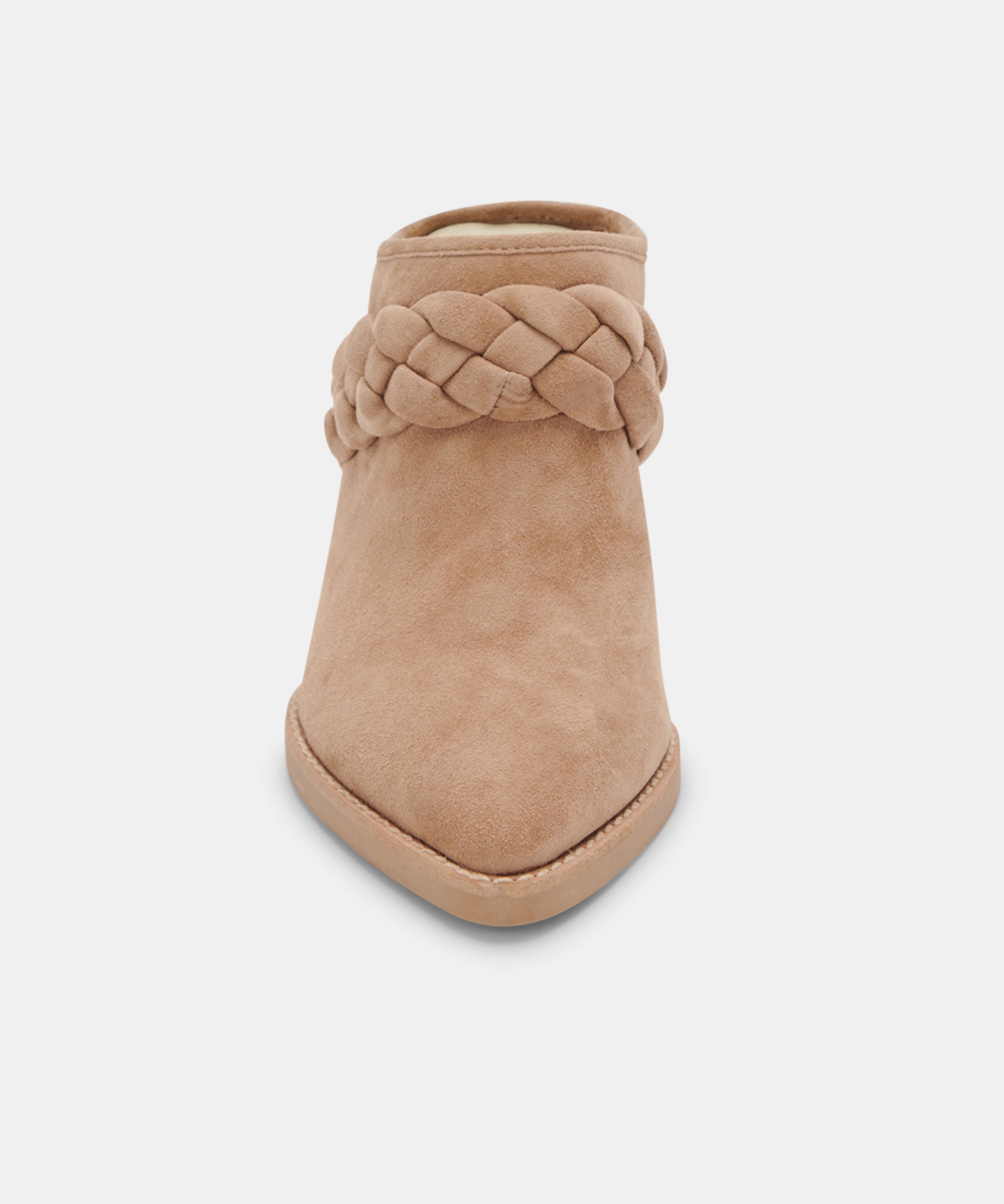 SERLA Women's Mules Shoes - Soft Suede Slip-On Loafers with Truffle Color for Comfort & Style | Perfect for Casual Outings, Office Wear & Everyday Errands