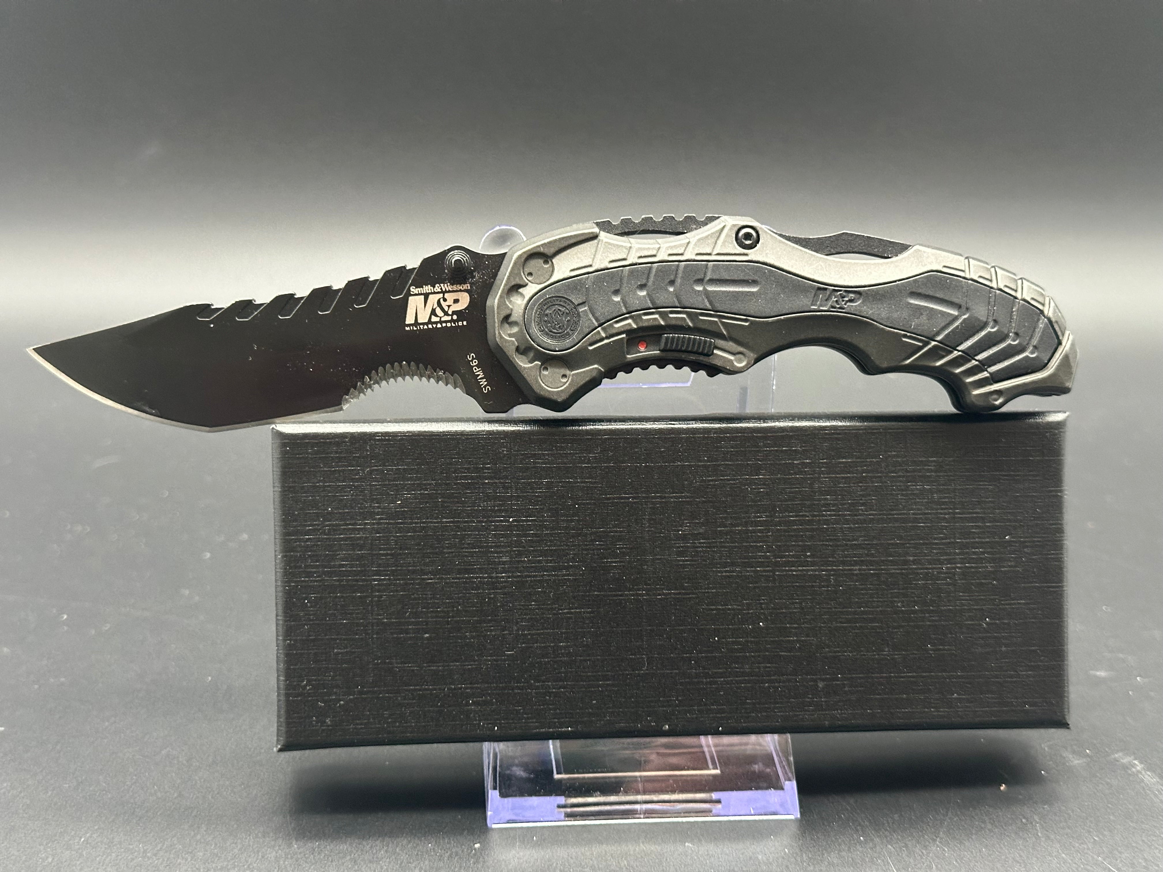 Smith & Wesson M.A.G.I.C. Assisted Opening Clip Point Folding Knife - Tactical EDC Pocket Knife for Outdoor, Camping, Hiking & Everyday Carry (EDC)