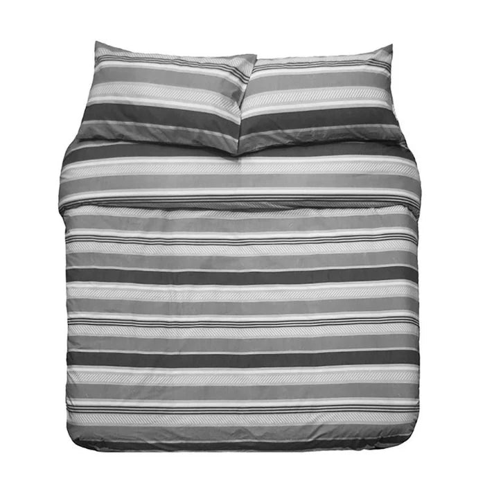 Premium Indiana Grey Commercial Quilt Cover Set by Bambury - Luxury Hotel Style Bedding for Master Bedroom & Guest Room Decor