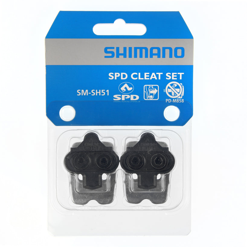 Shimano SM SH51 SPD Single Release Cleat Set with Cleat Nuts - Compatible with Road & Mountain Bike Shoes for Secure Cycling Performance