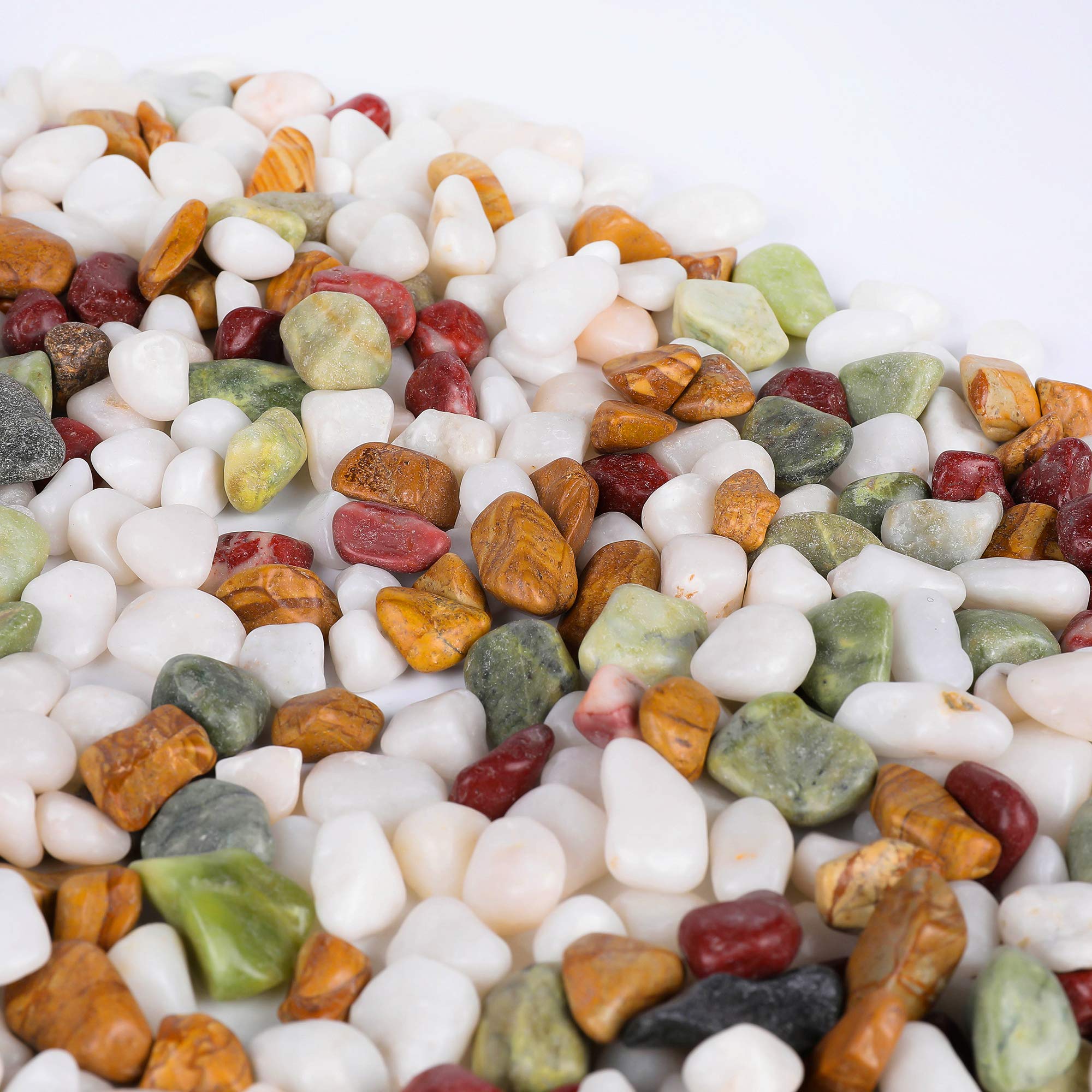 ROCKIMPACT 11 lbs. Polished Decorative Landscaping Rocks - Bright Mix 3/4