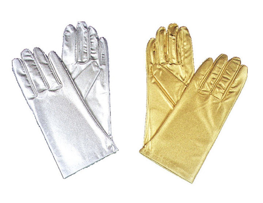 Morris Costumes Adult Metallic Gloves - Shiny Party Gloves for Halloween, Cosplay, and Stage Performances | Perfect for Costume Parties, Theatrical Shows & Festive Events