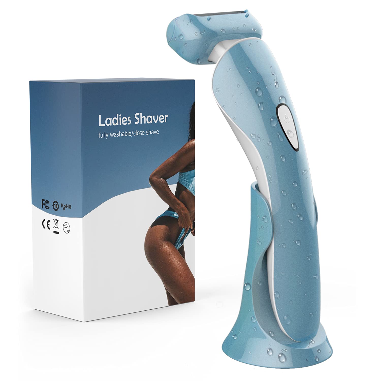 GOFTN Electric Razor for Women - Rechargeable Wet/Dry Bikini Trimmer & Pubic Hair Shaver with LED Light & Charging Stand | Waterproof for Shower Use | Perfect for Travel & Sensitive Skin Care
