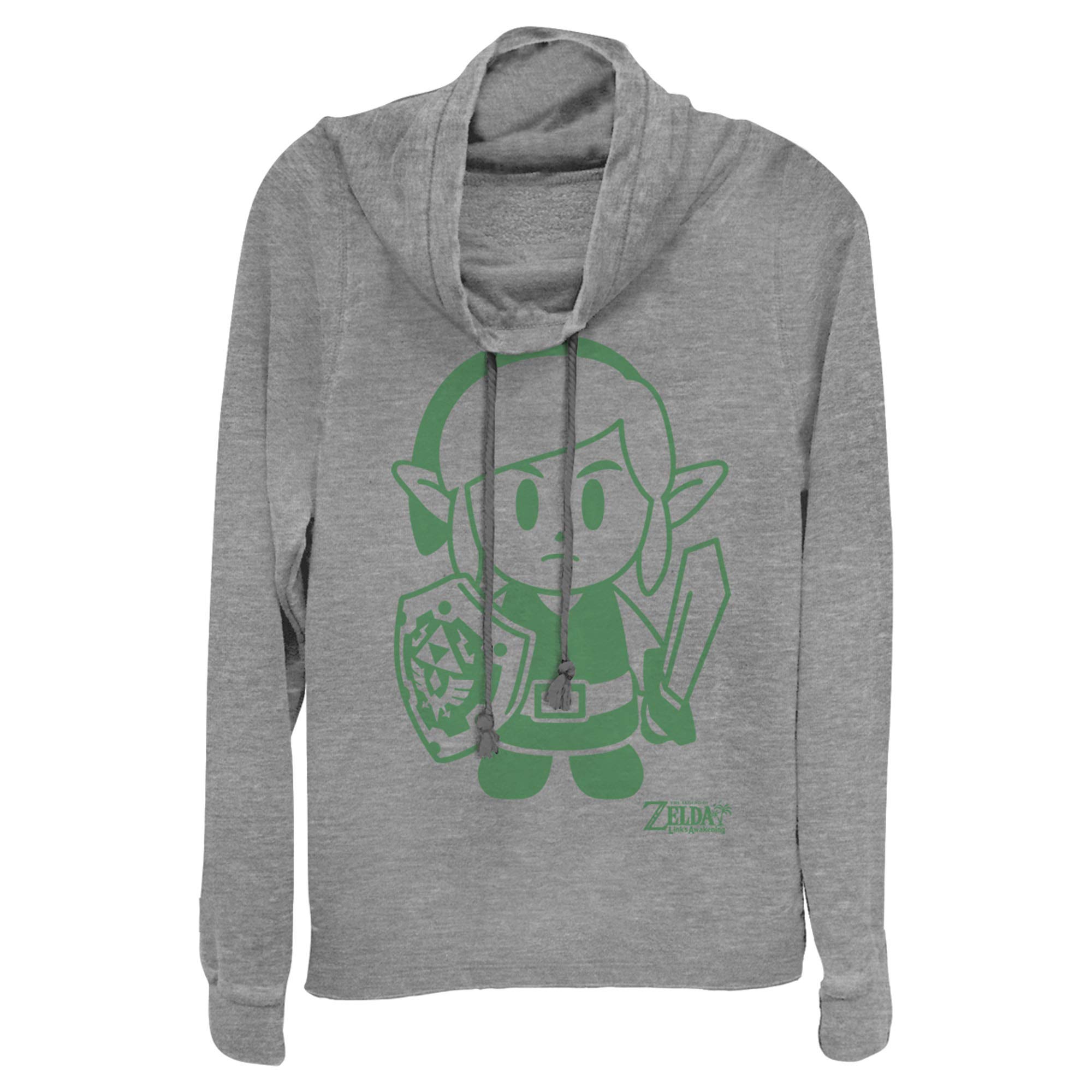 Nintendo Legend of Zelda Link's Awakening Hoodie - Junior's Cowl Neck Sweatshirt for Gaming Fans | Perfect for Cosplay, Gaming Events & Casual Wear