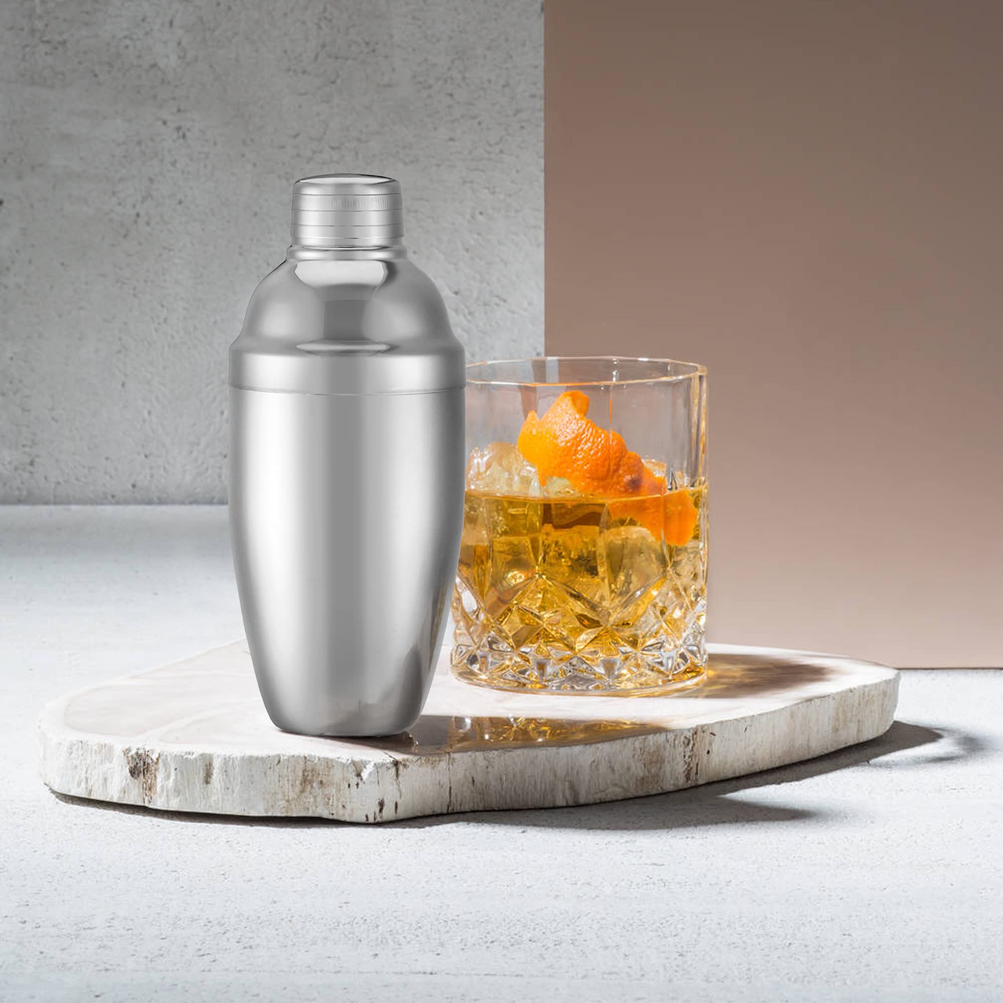 Premium 3-Piece Cocktail Shaker Set - 20 oz Stainless Steel Martini & Margarita Mixer - Professional Bartender Kit with Strainer & Lid - Perfect for Home Bars, Parties & Cocktail Making Gifts