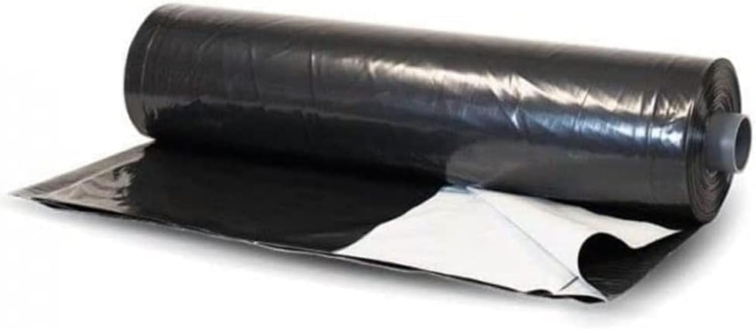 Heavy Duty 8 Mil Black/White Silage Tarp - Farm Plastic Supply Polyethylene Sheeting for Silage Cover, Bunker Cover, Agriculture & Ground Covering (40' x 10') - Ideal for Farming, Livestock Feed Storage & Crop Protection