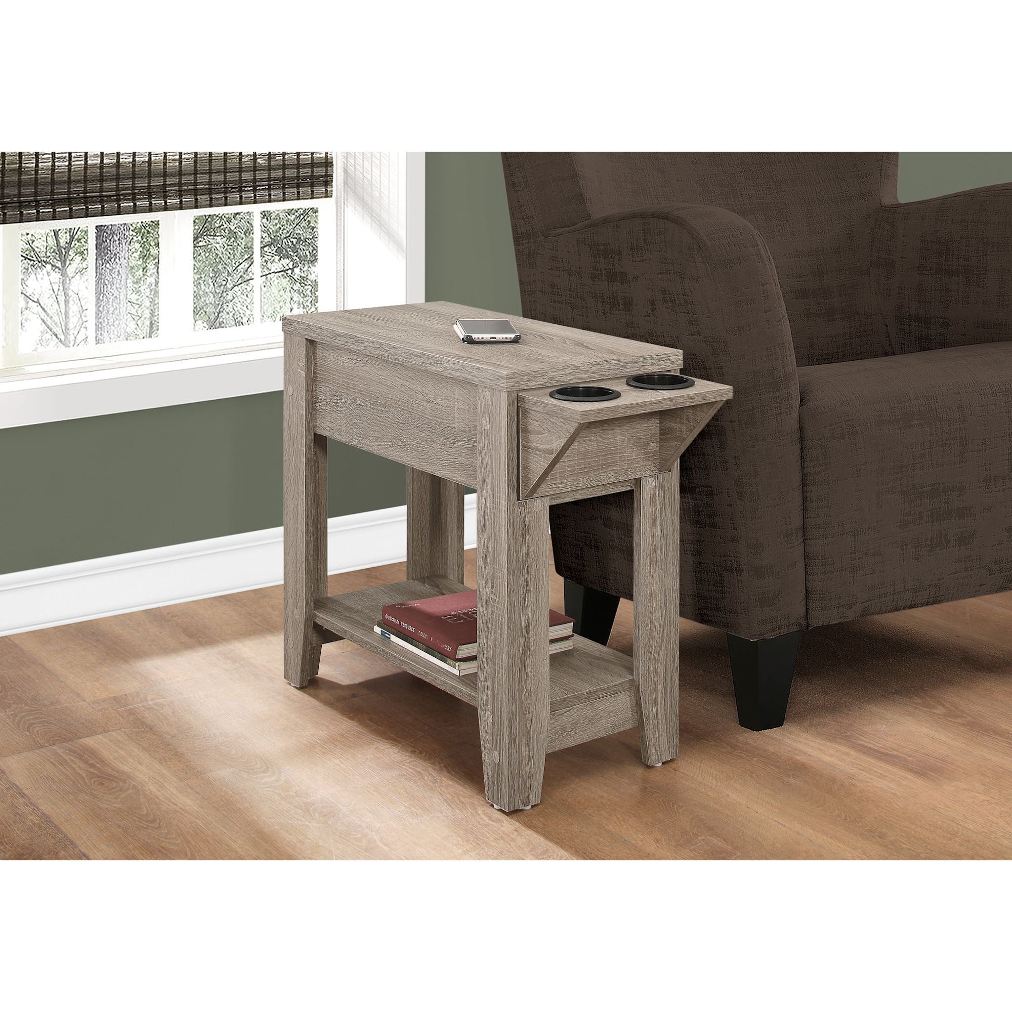 Alexander Accent Table - Modern Side Table for Living Room, Bedroom & Office - Wooden End Table with Storage Shelf - Perfect for Home Decor & Small Spaces