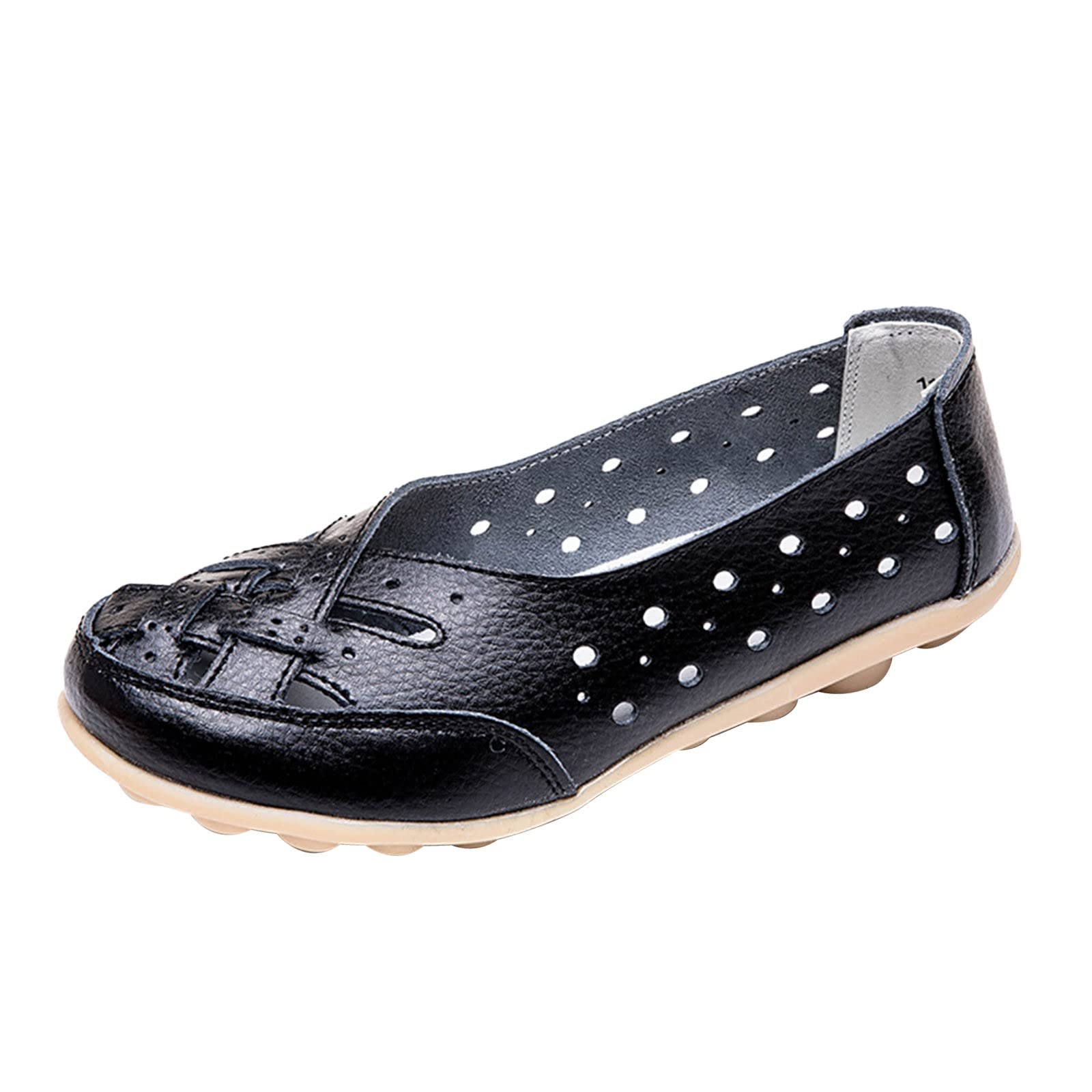 Women's Slip-On Walking Shoes - Floral Print Casual Sneakers with Breathable Hollow Design & Flat Heel for Comfort | Perfect for Daily Wear, Travel, and Light Exercise