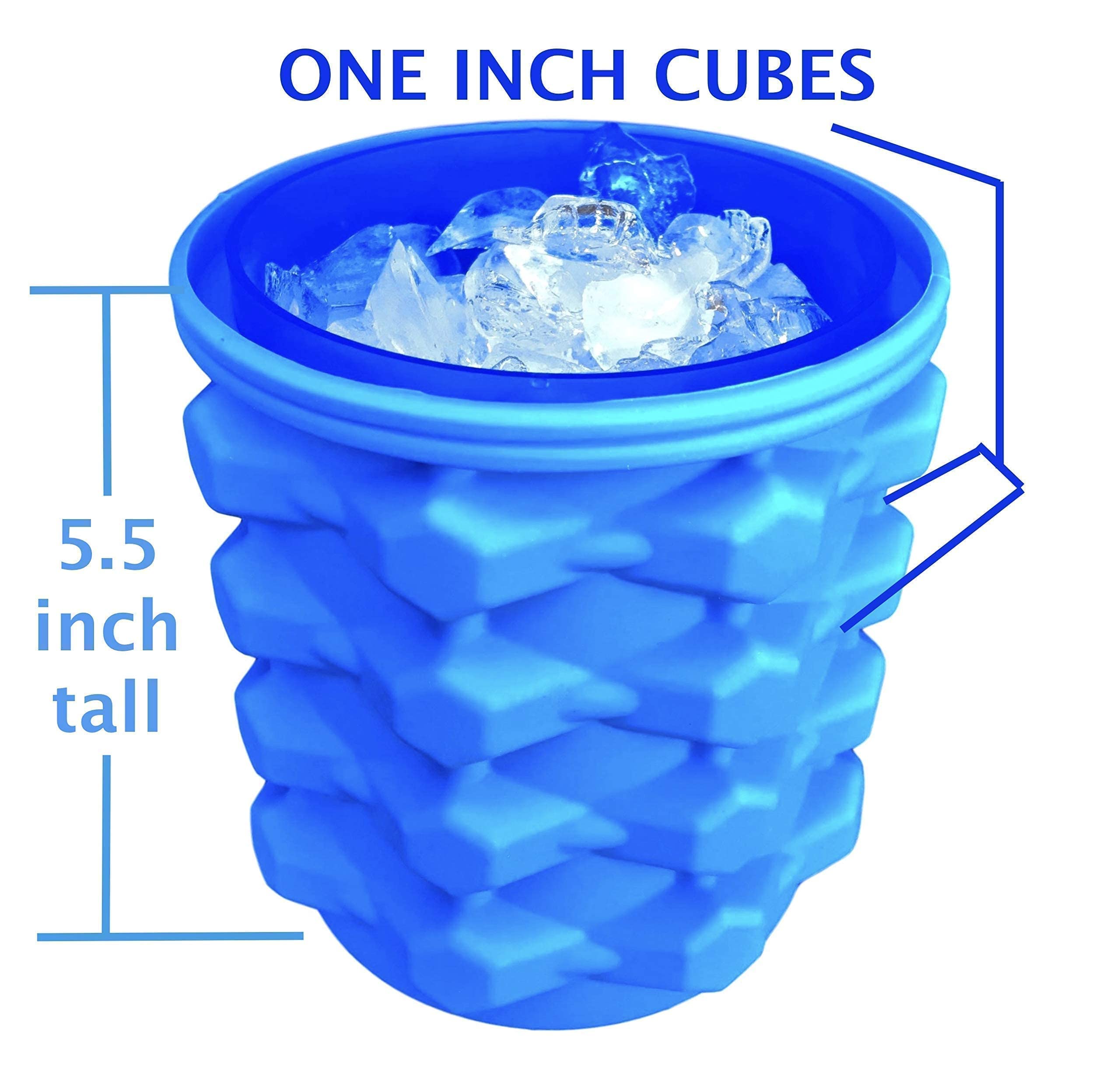 Premium Silicone Ice Cube Tray - Hexagon-Shaped Nugget Ice Maker (96 Pieces) - BPA-Free, Flexible & Durable - Includes Mold, Storage Cup & Airtight Lid - Perfect for Cocktails, Iced Coffee & Party Drinks