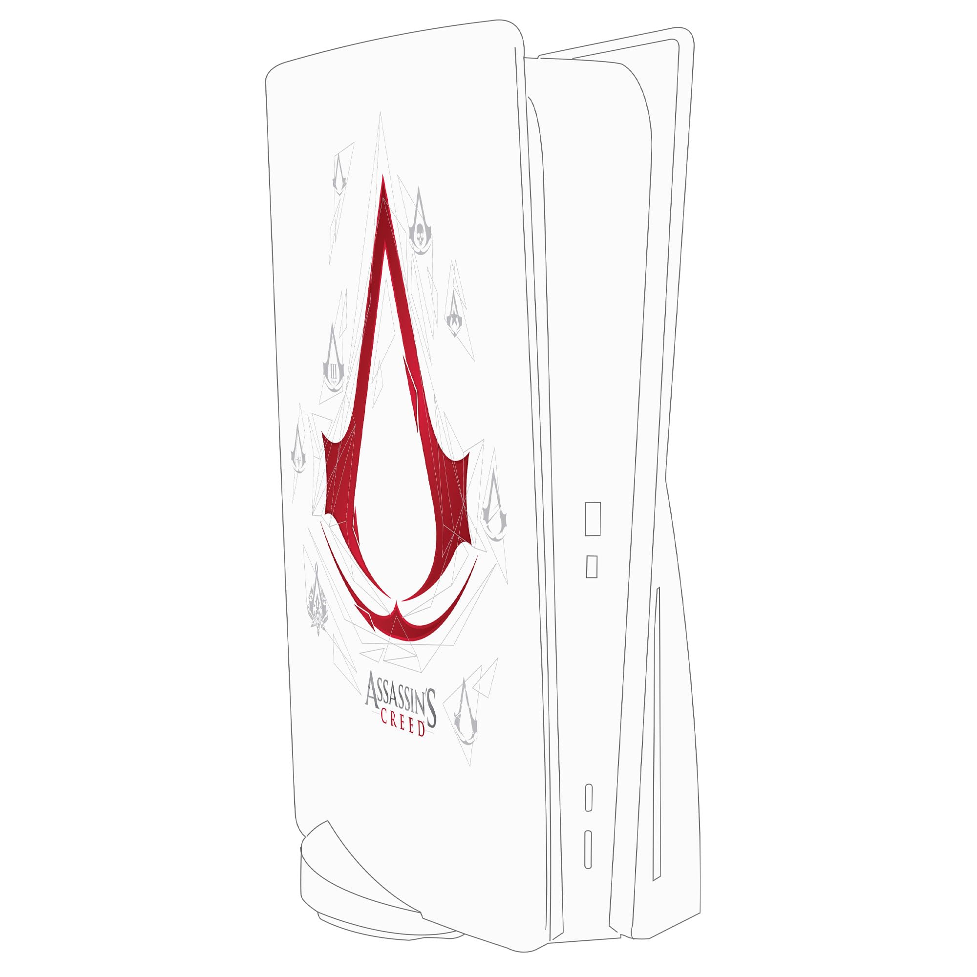 Assassin's Creed PS5 Game Case - White Flexible Silicone Cover for PlayStation 5 Disc - Perfect for Gaming Protection & Storage