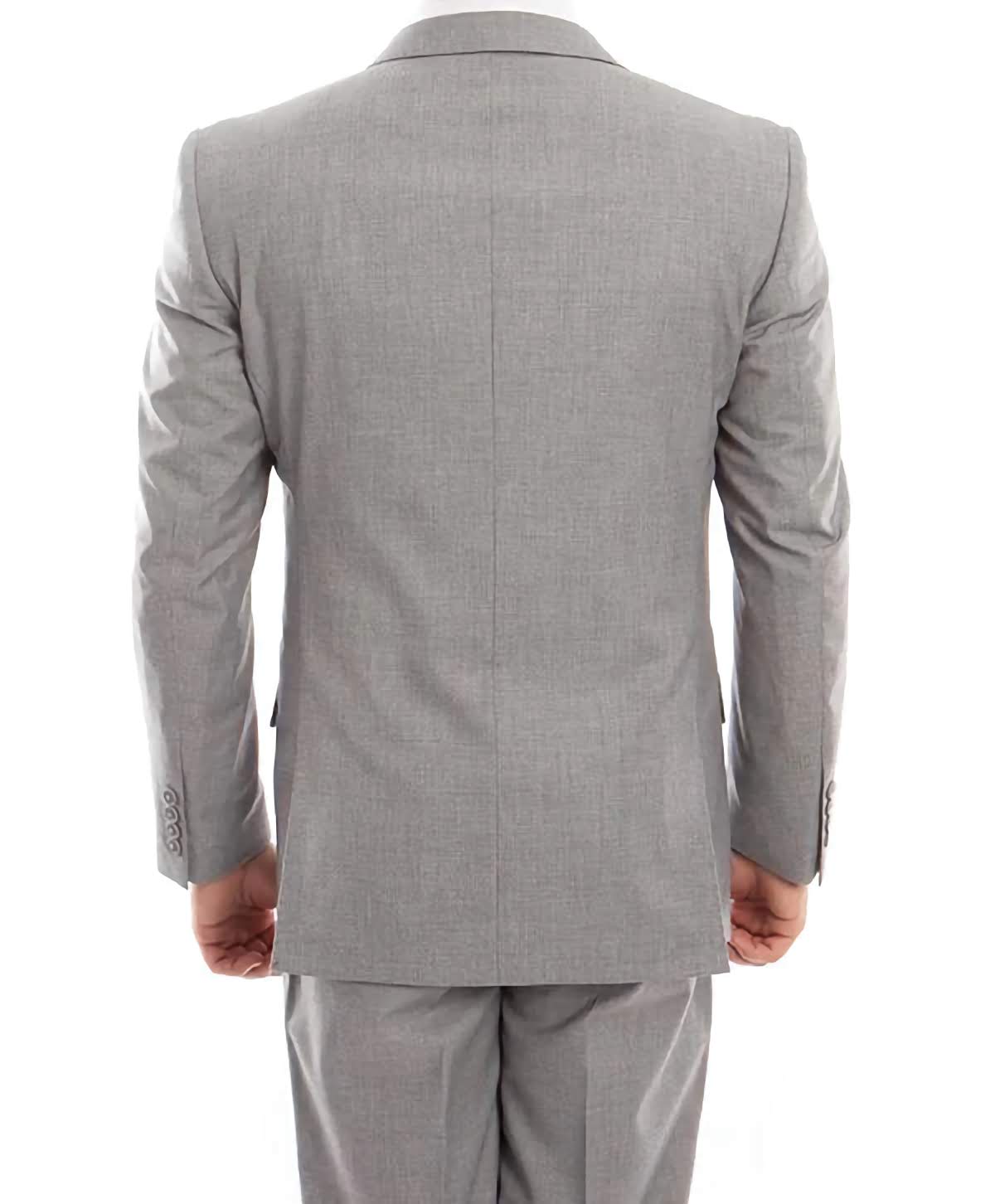 Premium Italian Wool Suit for Men - Modern Fit 2-Piece Gray Business Suit | Perfect for Weddings, Office & Formal Events