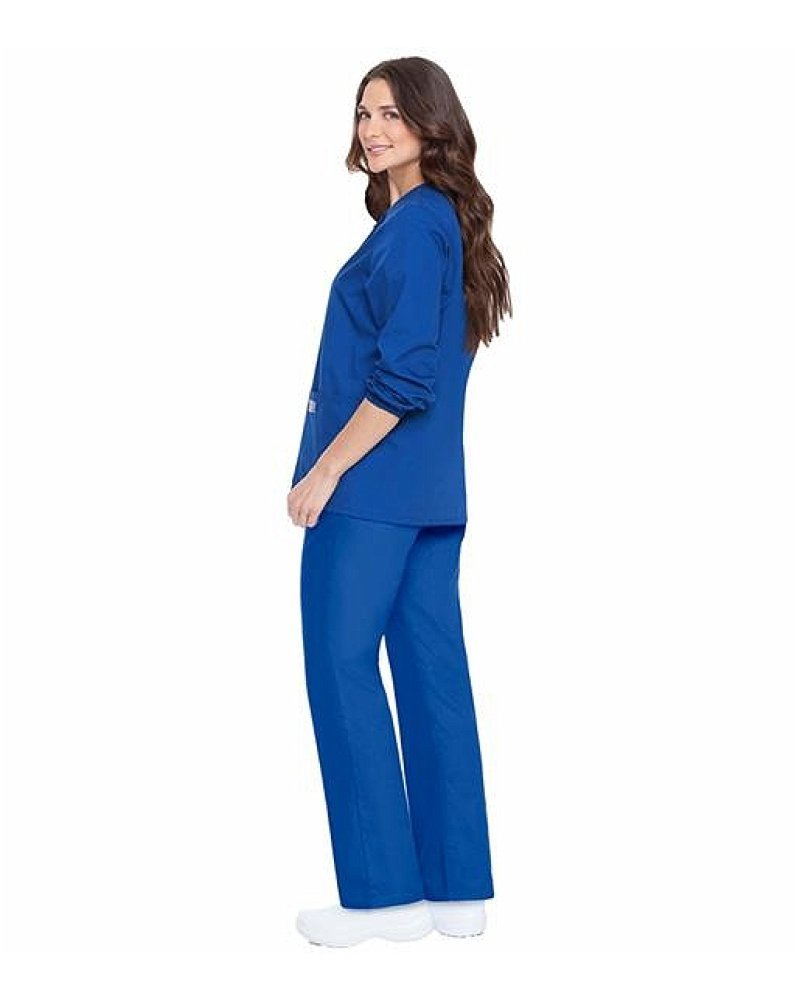 Landau Scrub Zone Relaxed Fit Women's Snap-Front Scrub Jacket with 2 Pockets - Comfortable Medical Uniform for Nurses & Healthcare Professionals | Perfect for Hospital Shifts & Clinical Work