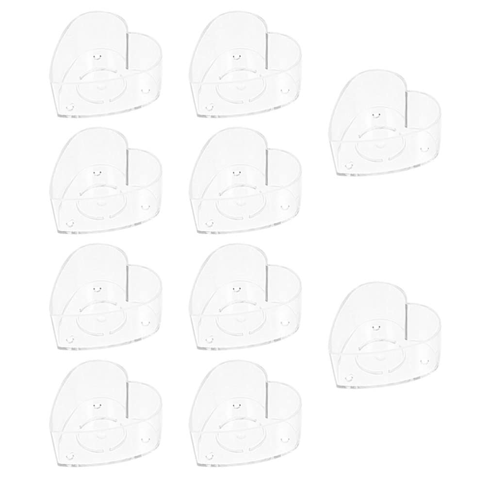 EXCEART 40-Piece Clear Plastic Tealight Candle Holders - Heart-Shaped Votive Containers for DIY Candle Making, Wedding Decor, Scented Candles & Home Fragrance Displays